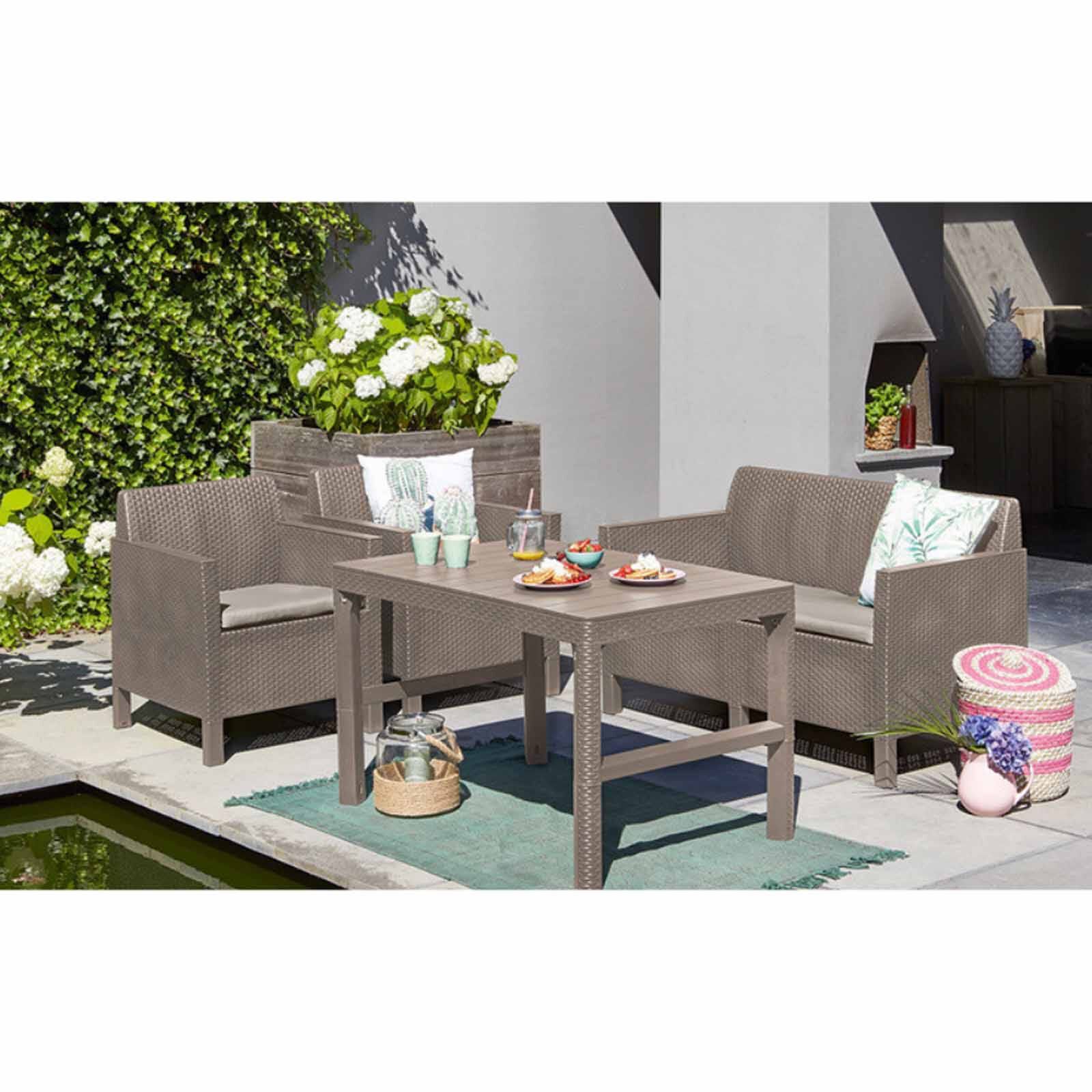 ALLIBERT Orlando 4 Seater Outdoor Sofa Set Cappuccino (exclude Installation) D-AB-39-6525-image 1