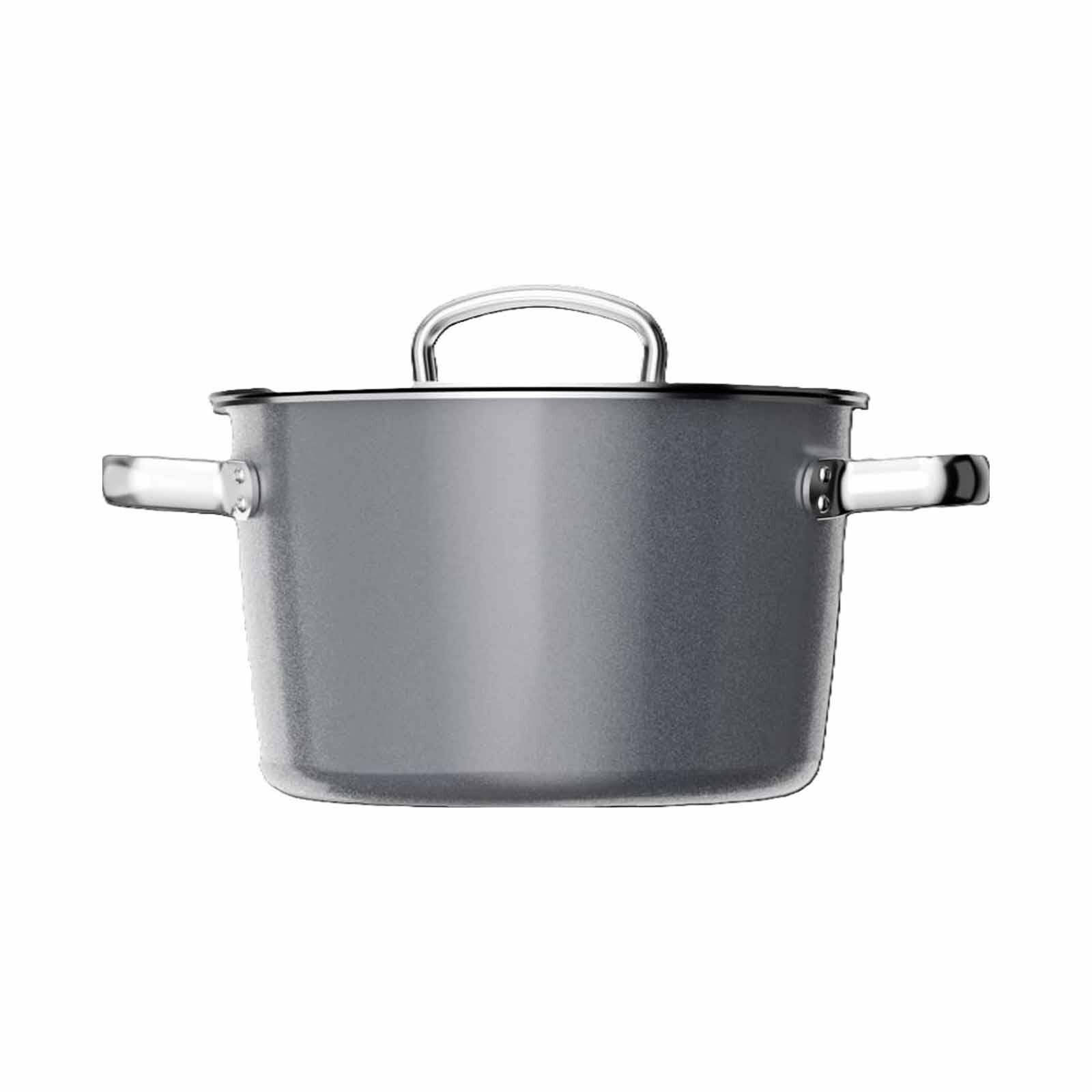 KANDA Titanium Micro-pressure Stew Pot 22cm - Silver TITANIUM MICRO-PRESSURE STEW POT 22CM - SILVER-image null
