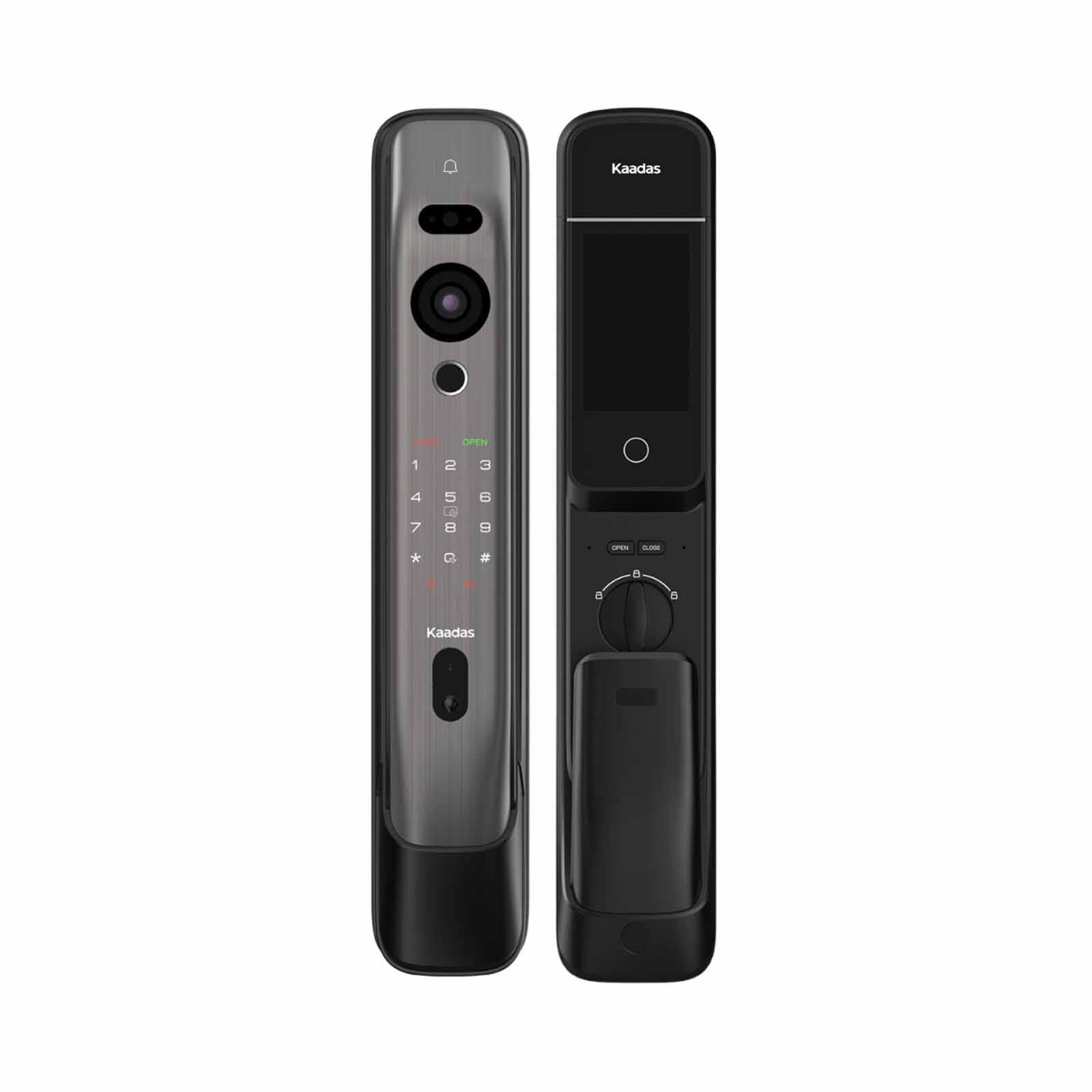 KAADAS Wifi Mortise Door Lock With 3d Face Recognition, Built-in Doorbell & Viewer K20 PRO MAX BLACK