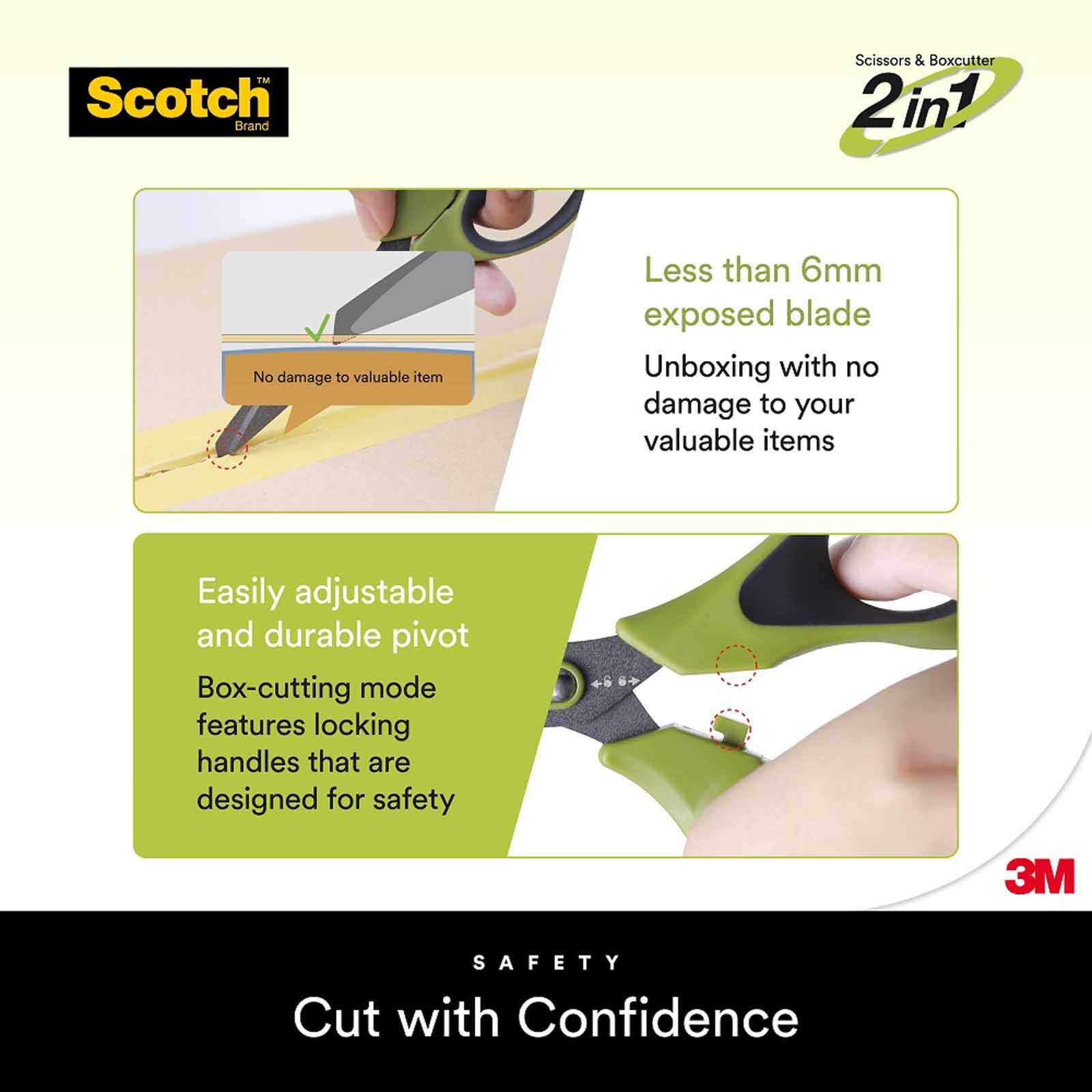 3M SCOTCH Scotch Non-stick Unboxing Scissors 7inch, 1487ns 1487NS-image 6
