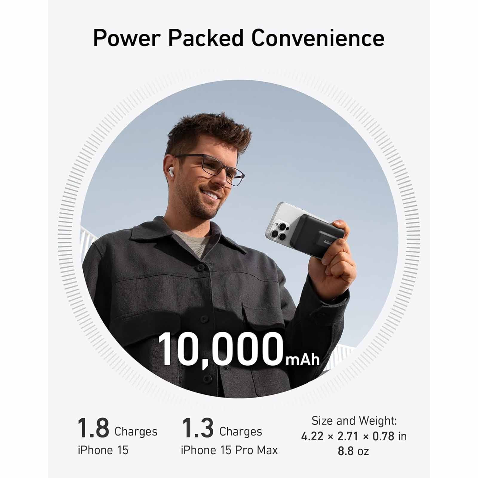 ANKER Maggo Powerbank 10k Qi2 Black A1654H11-image 3