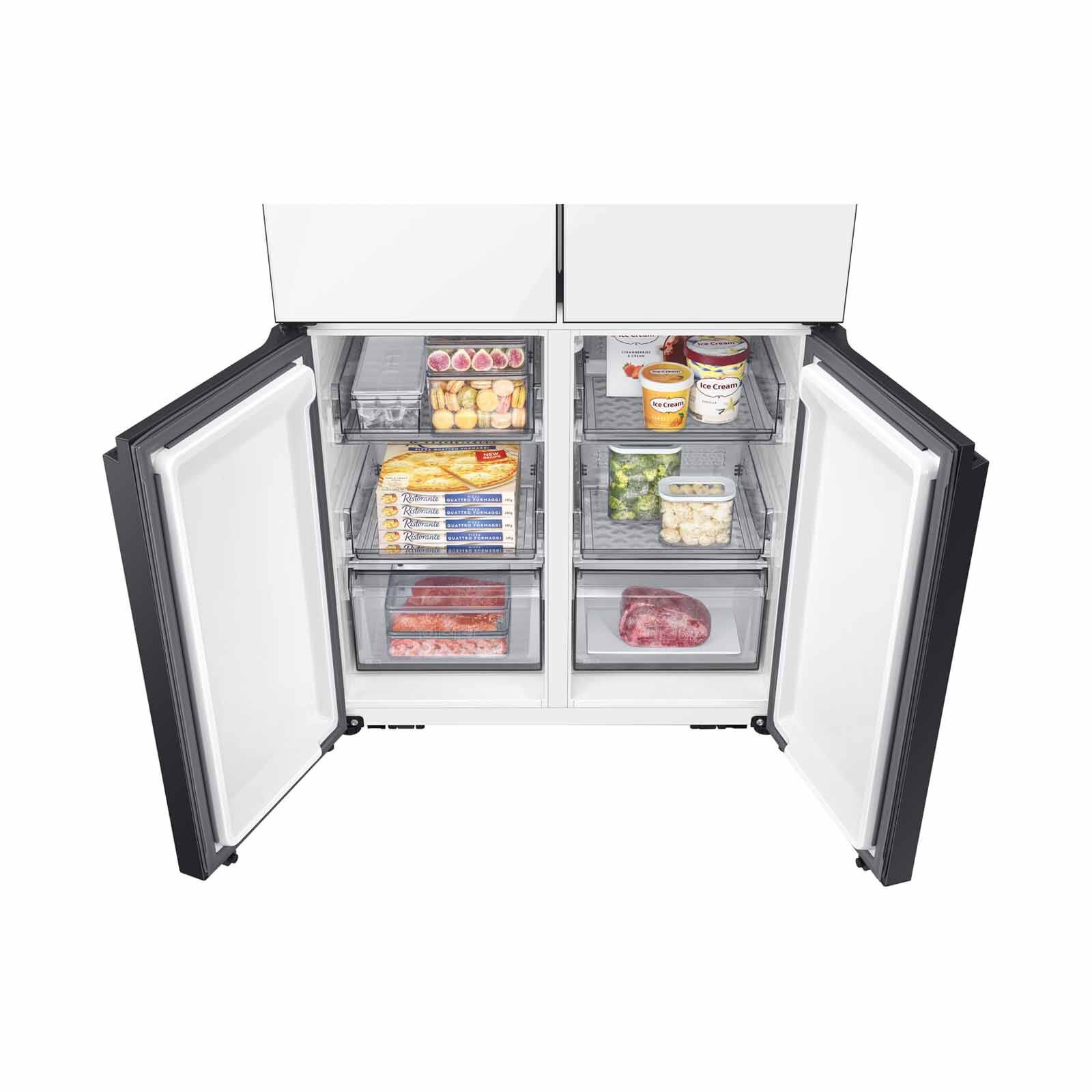 SAMSUNG Bespoke 4 Door Fridge -white (634l) (fixed Panel) RM70F63R3WSS-image 5
