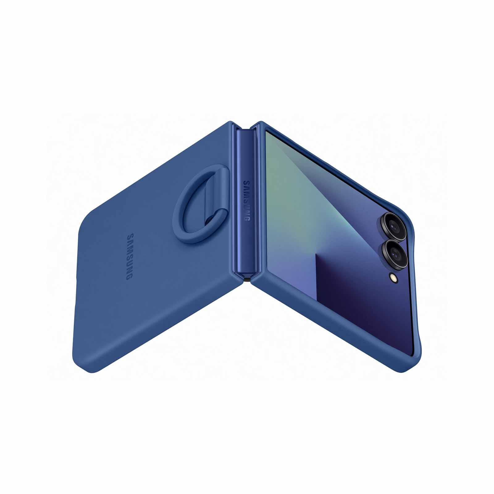 SAMSUNG Galaxy Z Flip7 Silicone Case Blue EF-PF766TNEGWW-image 4