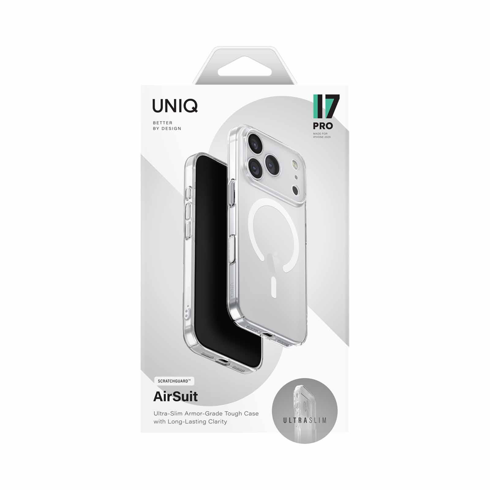 UNIQ Iphone 17 Pro (2025) 6.3 Magclick Charging Airsuit - Glossy Clear/white UNIQ-IP6.3P(2025)-ASMGCLRW-image 2