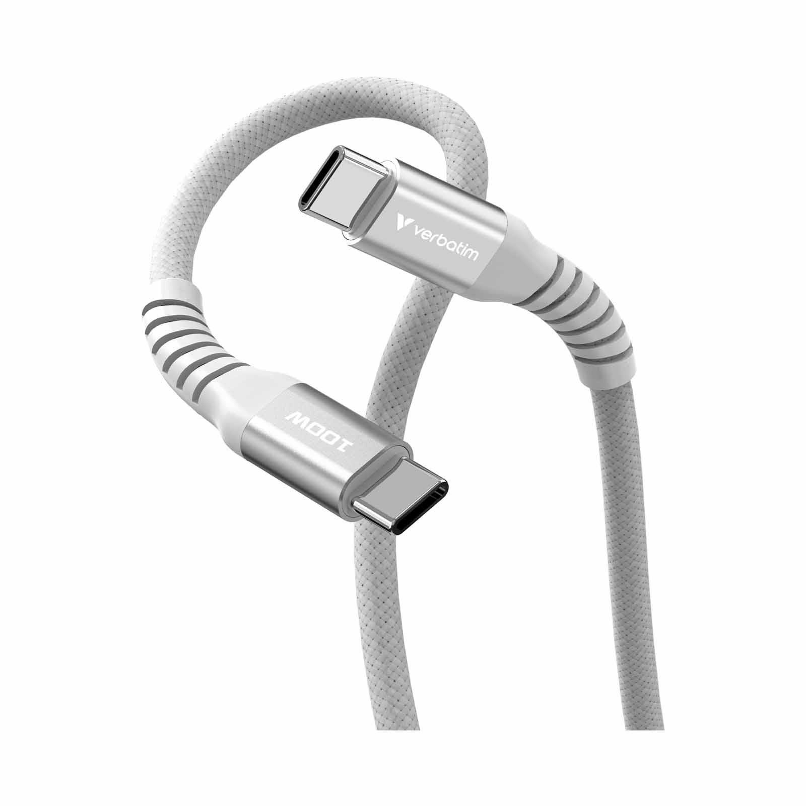 VERBATIM Sync & Charge Usb-c To Usb-c 100w Magnetic 120cm - Grey VM31854-image 5