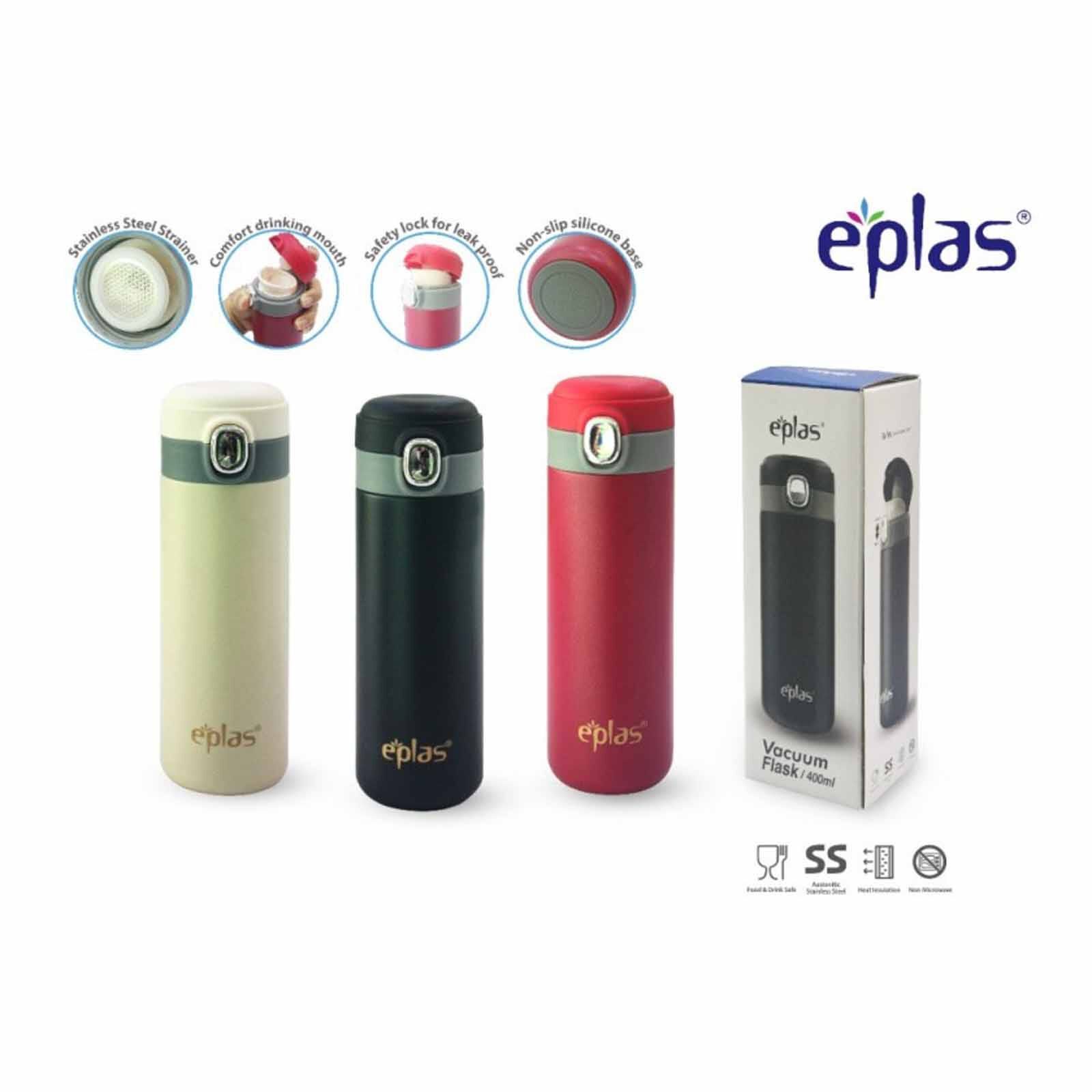 EPLAS S/steel Flip Top Bottle (400ml) Black EVP-400-image 5