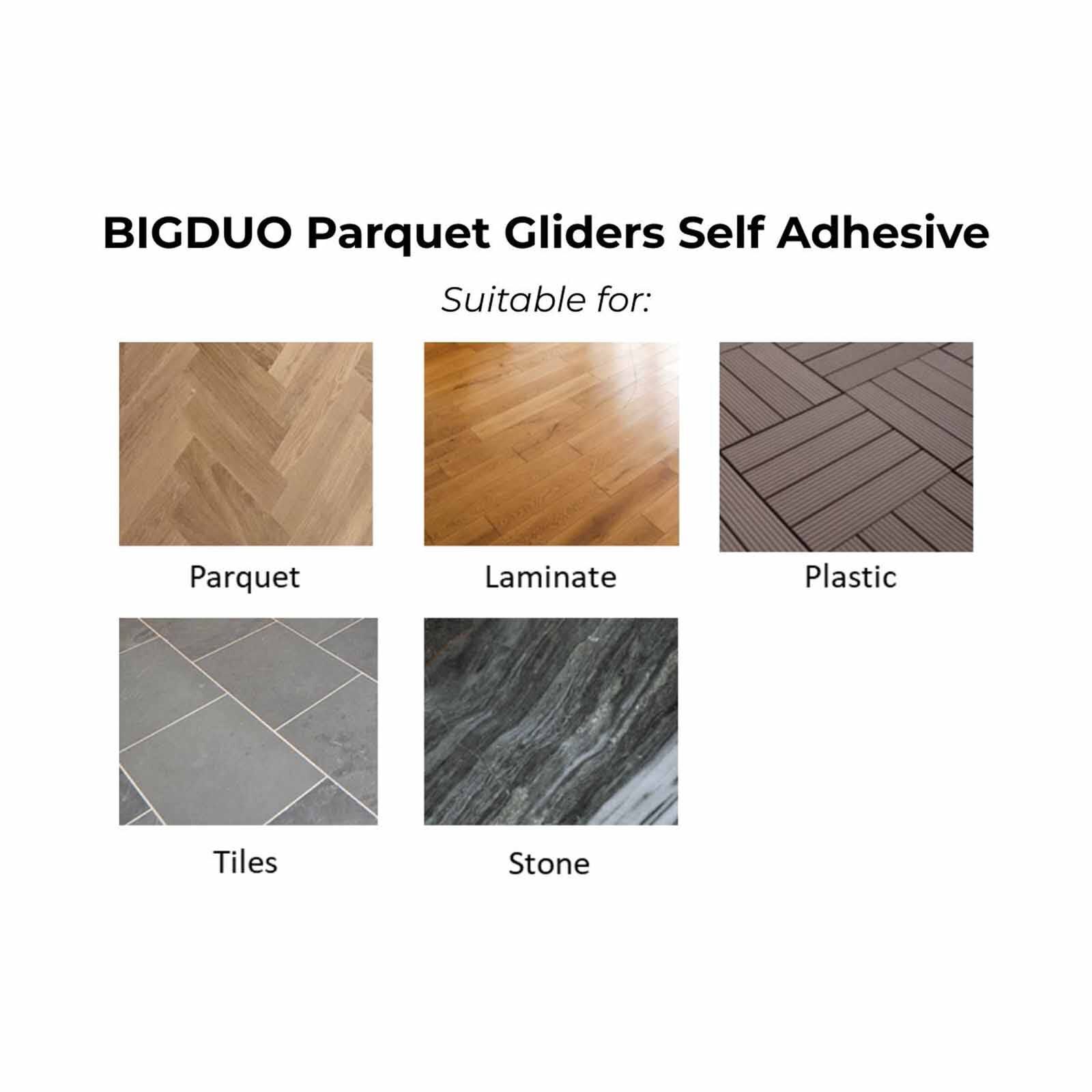 FIX-O-MOLL Self Adh 20x40mm BIG DUO PARQUET GLIDERS-image 2