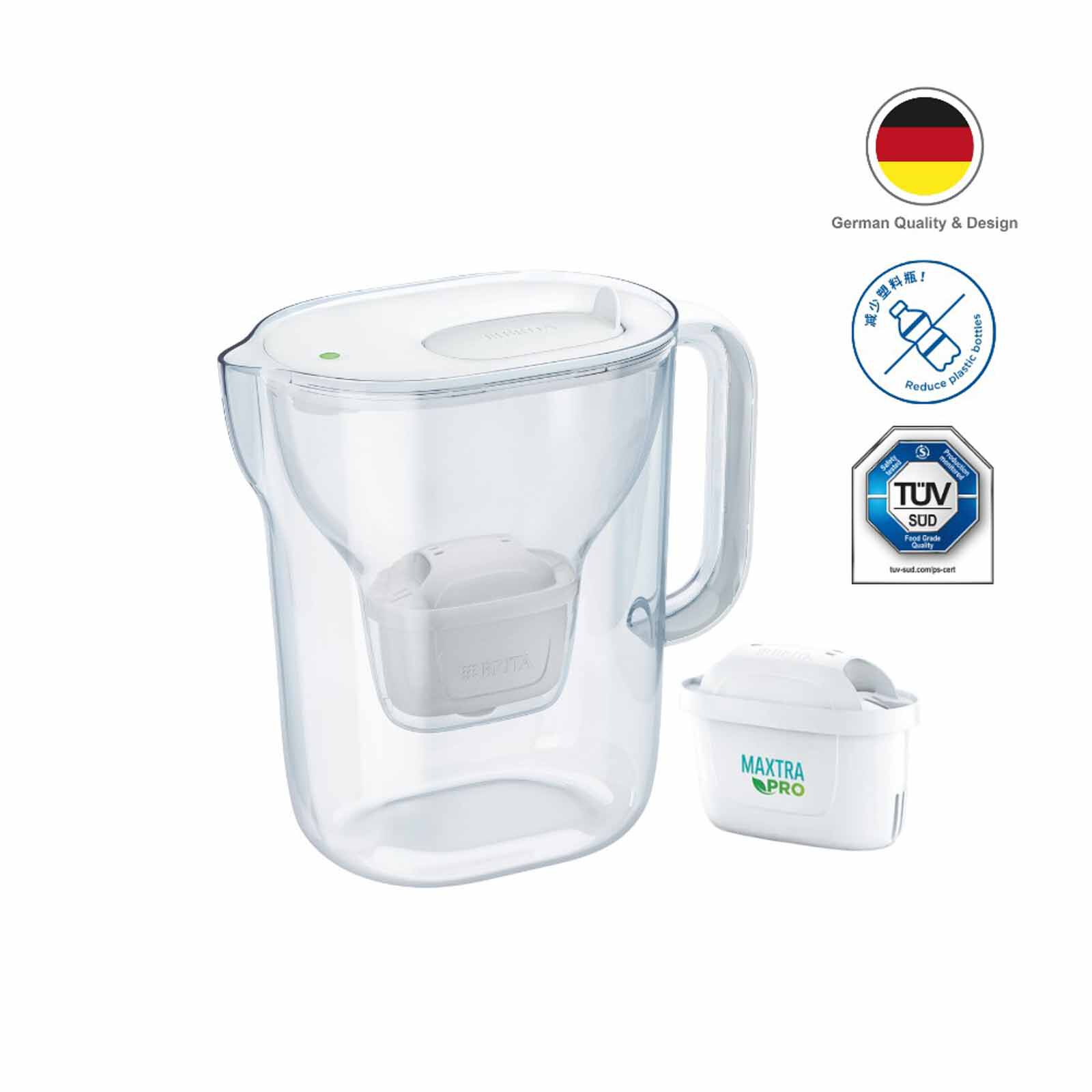 BRITA Water Filter Jug (3.6l) - White STYLE ESSENTIAL XL - WHITE