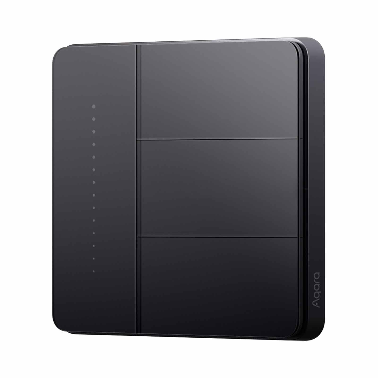 AQARA Wall Switch Z1 Pro (triple Rocker) Black WALL SWITCH Z1 PRO (TRIPLE ROCKER)-image null