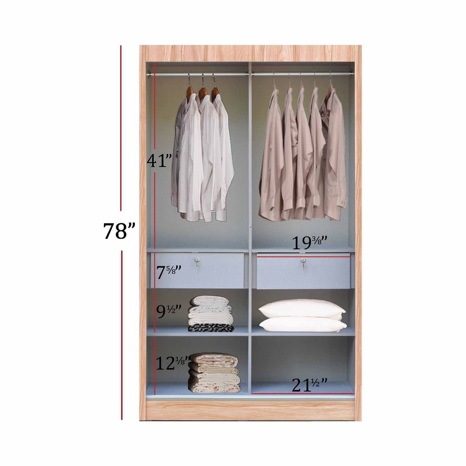 SMARTBOX 2 Door Sliding Wardrobe (maple-45) LUCCA-image 3