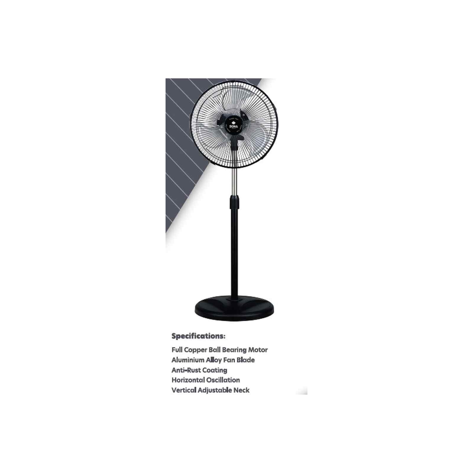 SONA 10 In Stand Fan -black SSO6511-image 2