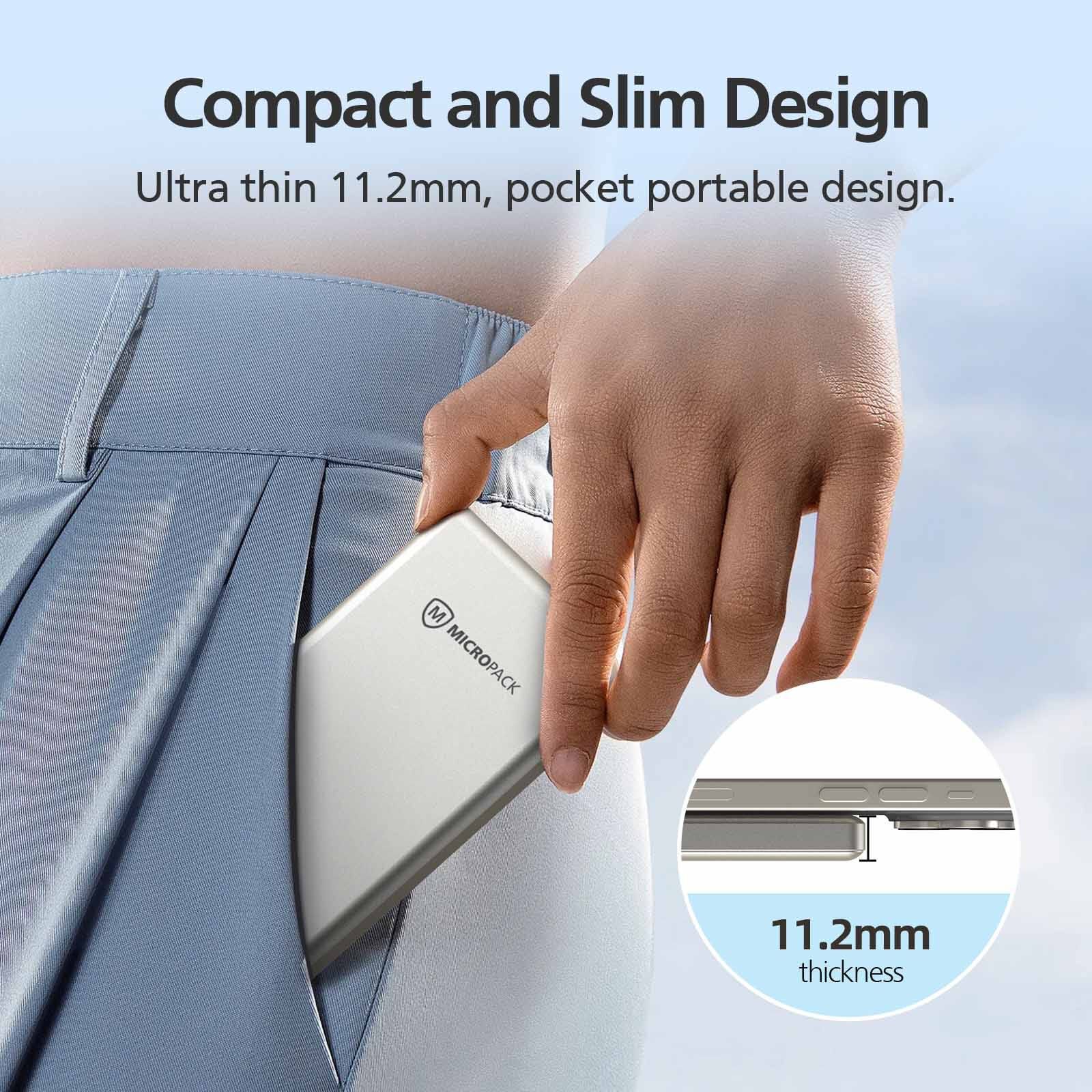 MICROPACK 2 In 1 Slim Powerbank - Black PB-10S-BK-image 2