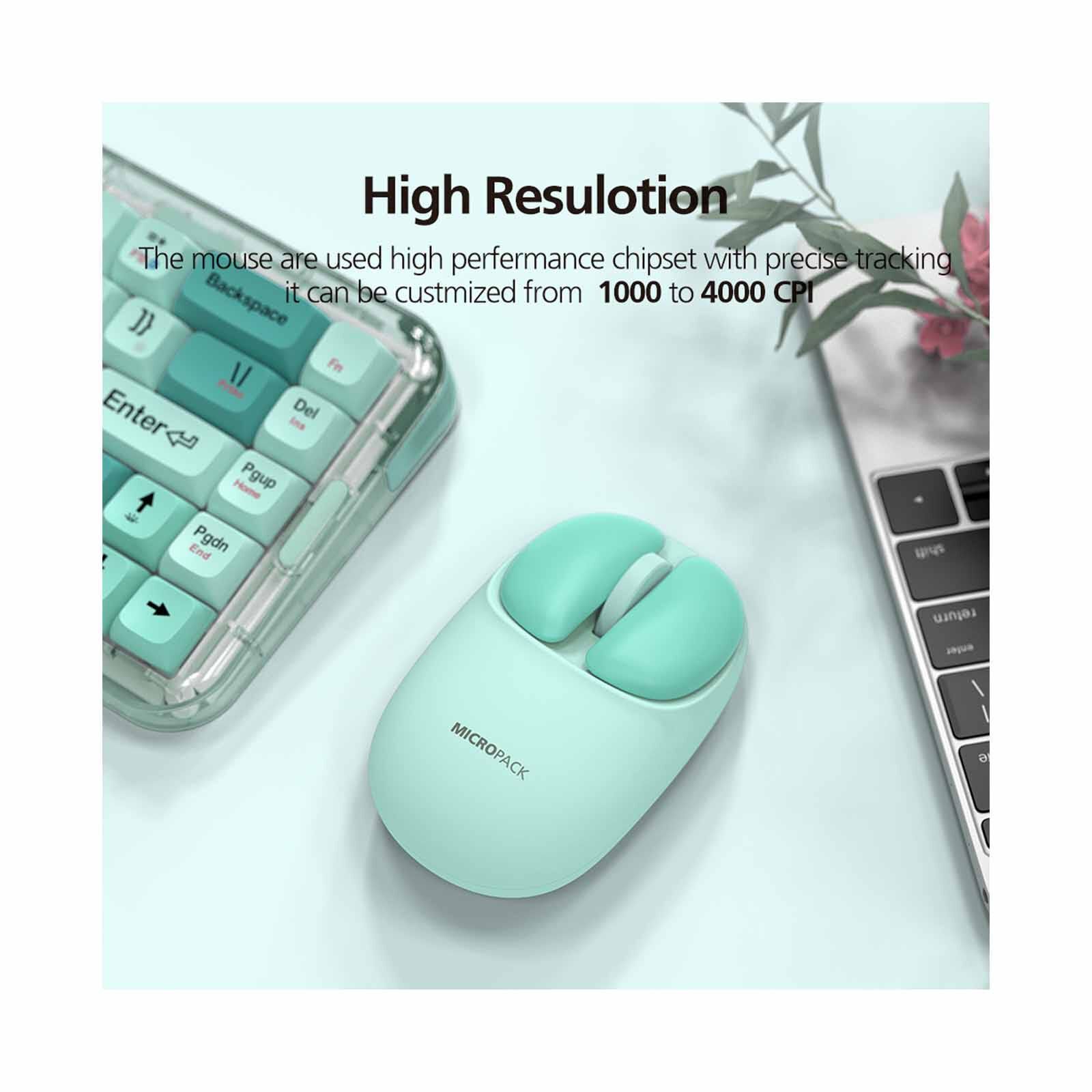 MICROPACK Lifestyle 2.4g + Bluetooth Wireless Mouse - Green ML-202W-GN-image 8