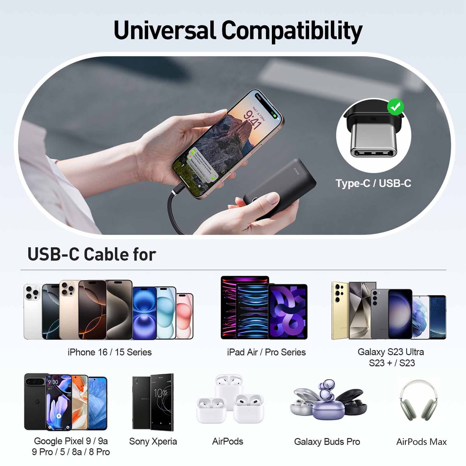 IWALK Powermini Built-in Cable, 22.5w Usb-c Fast Charging Powerbank (10,000mah) Black UBP001-001A-image 9