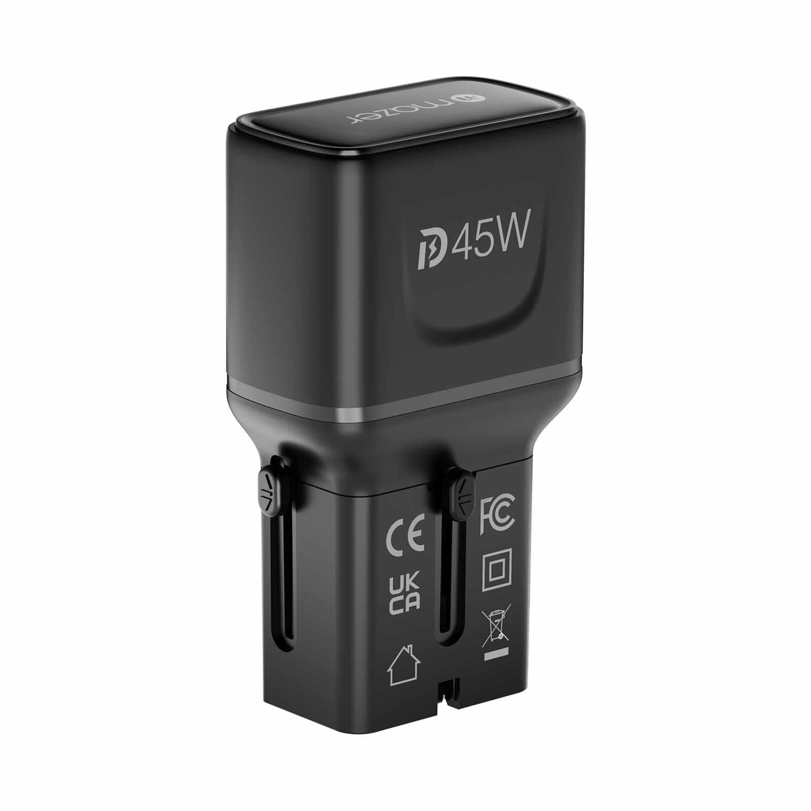 MAZER Infinitetravel Pocket Gan Pd45w 2c Travel Charger-black M-IFTRAVEL545-BK-image 11
