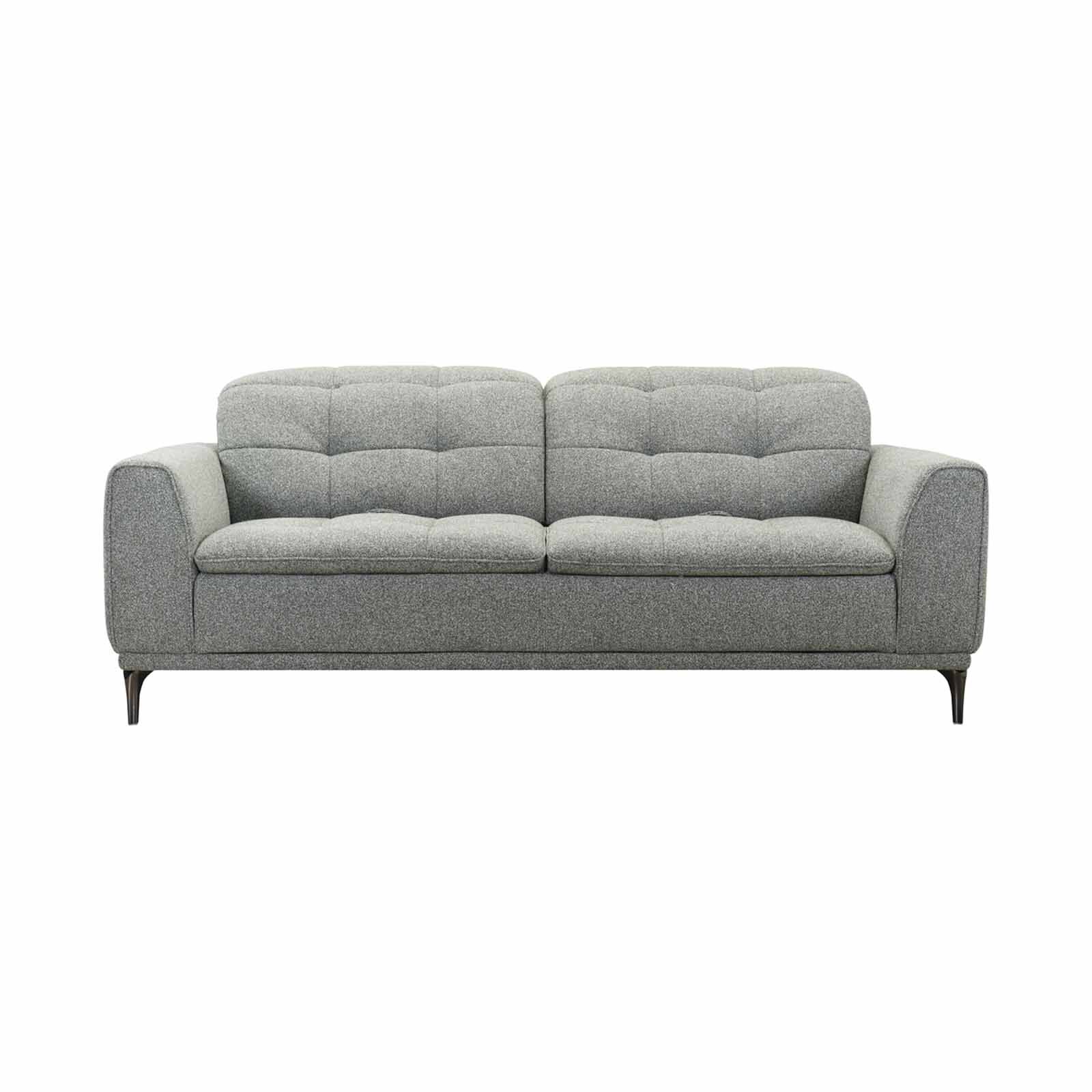 MUZE 3 Seater Pushback (fab) Green Fabric Sofa FERN-image 1