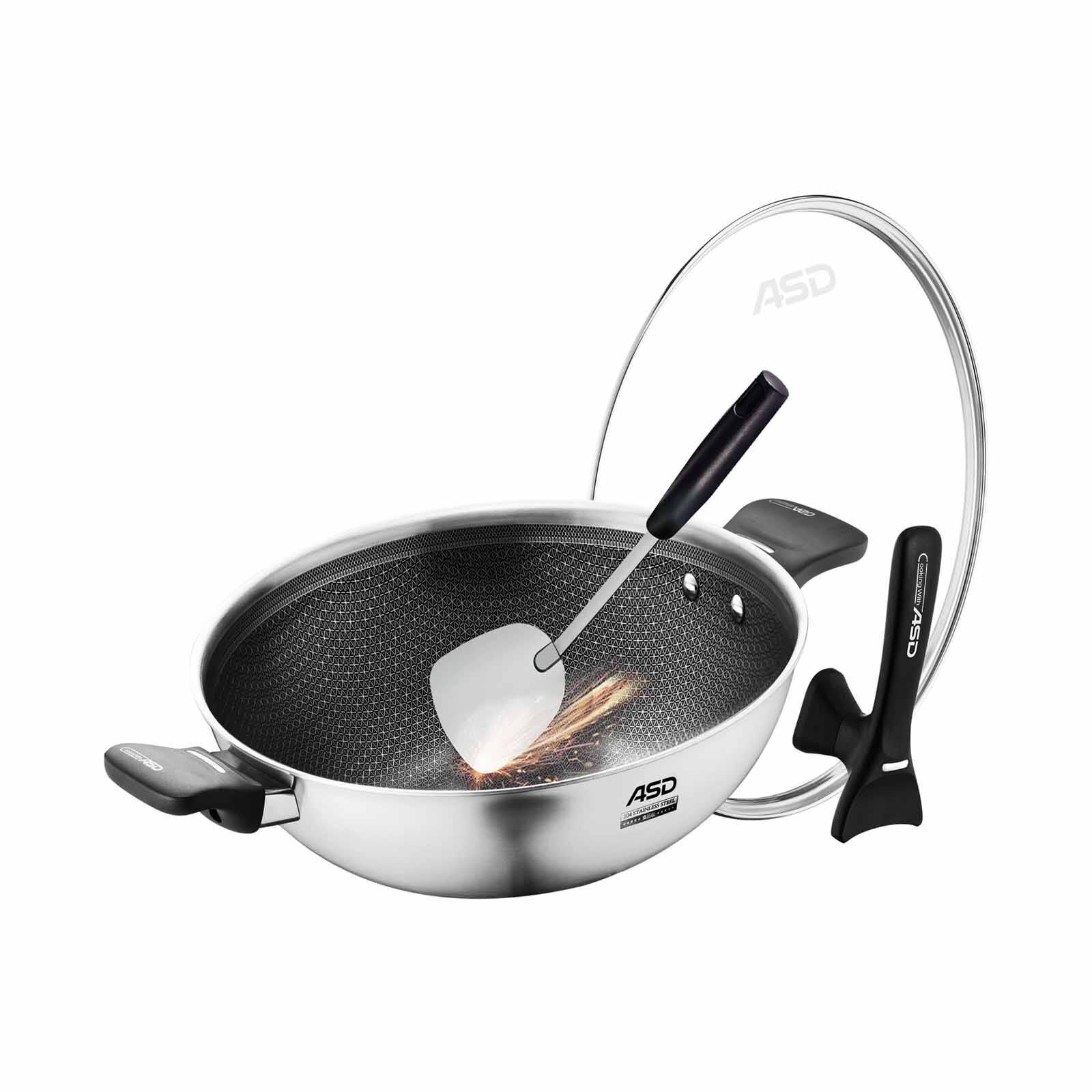 ASD Hybrid 3-ply 36cm Hex-wok HP-36HHW-image 1