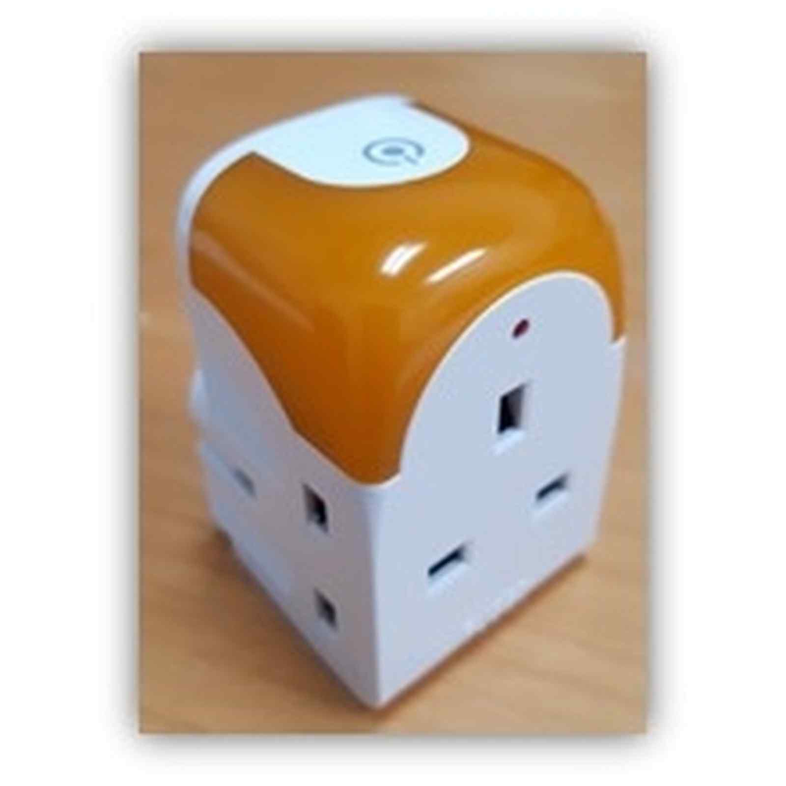 MORRIES 3 Way Adaptor W/night Light (yellow) MS3003/YNL-image 2