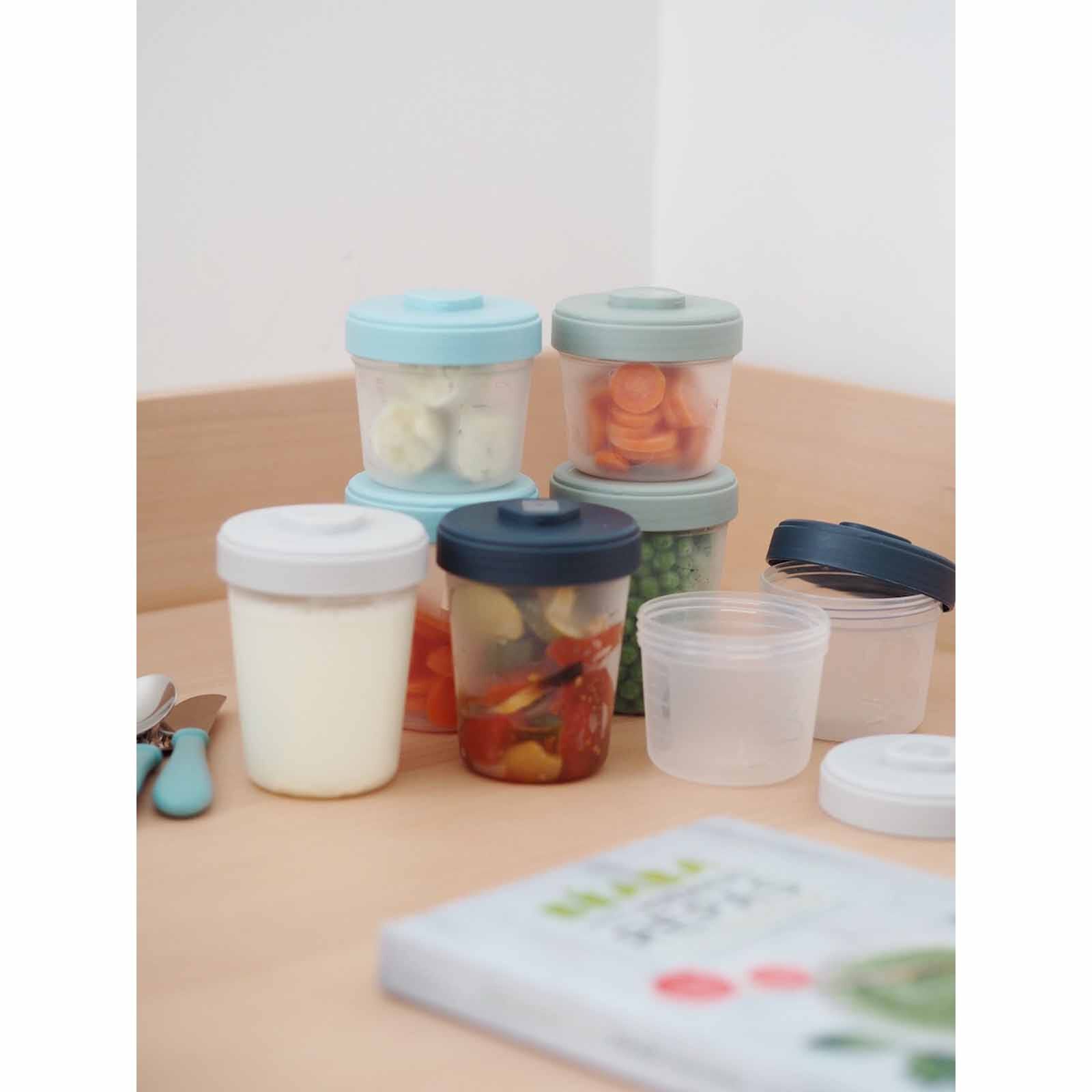 BEABA Food Storage Toddler Set 150ml/250ml - Storm (online) CLIP PORTIONS-image 4