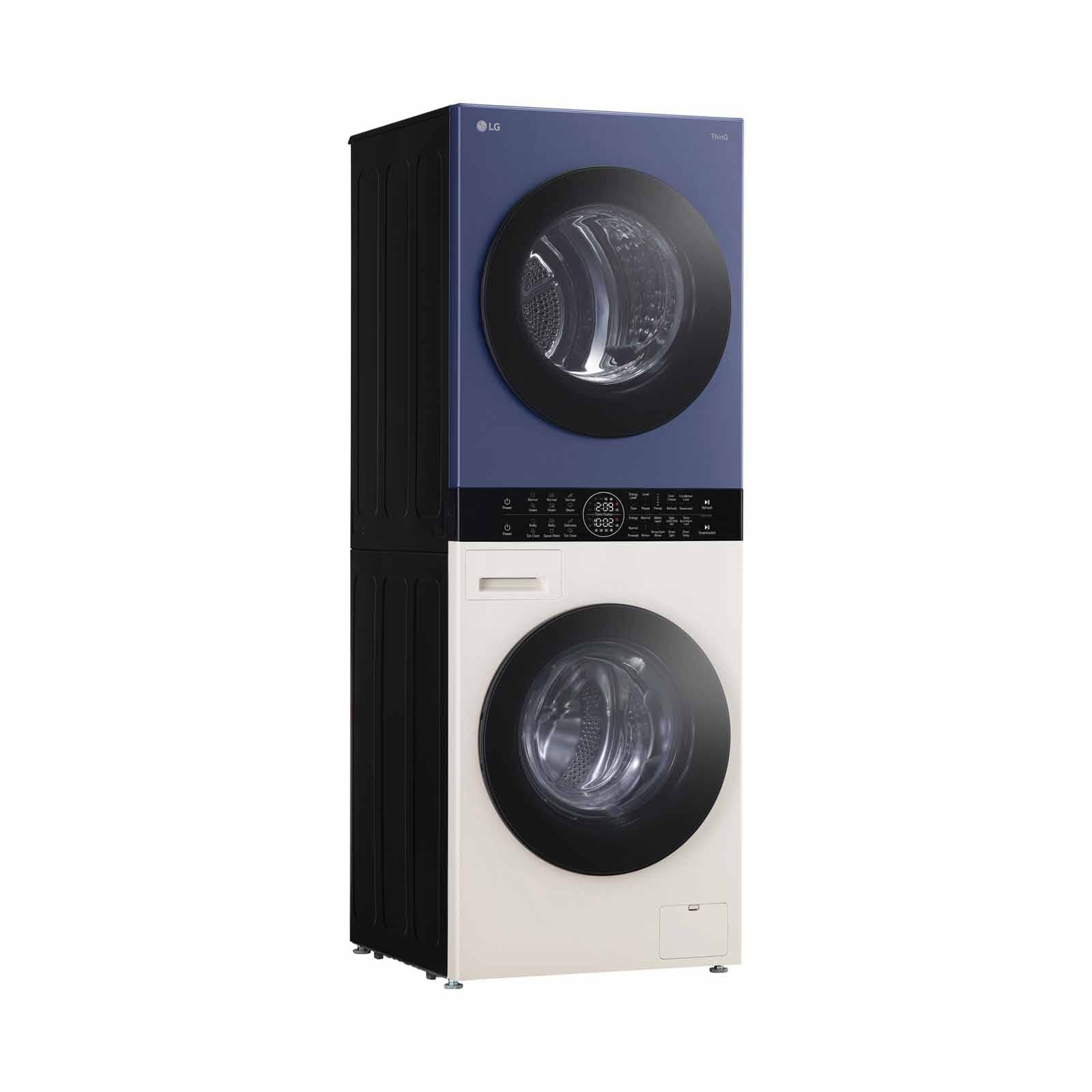 LG Front Load Washer/dryer Tower - Navy/beige (14kg/10kg) WT1410NHEN-image 3