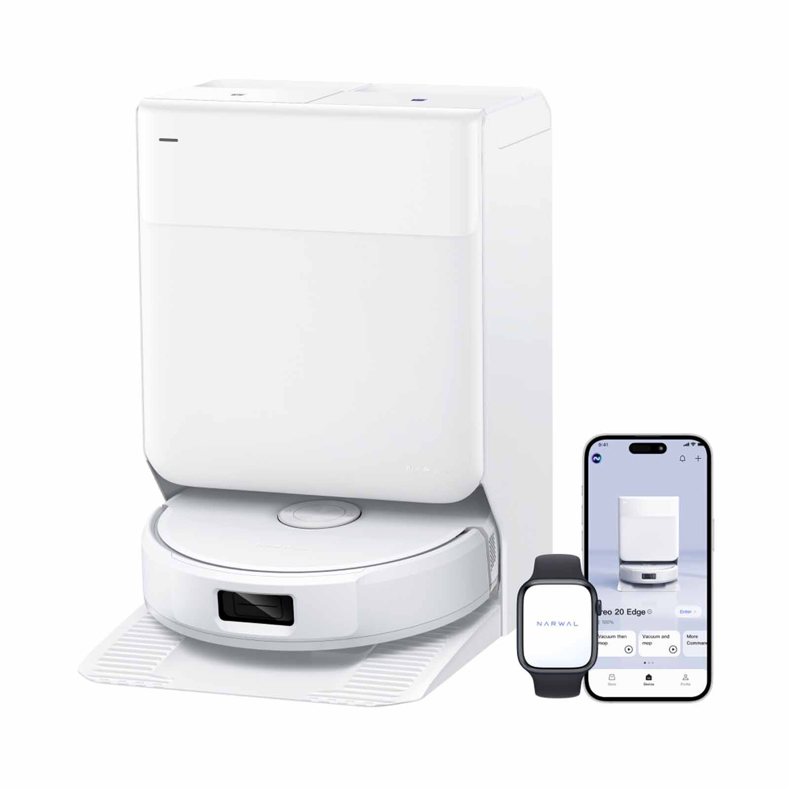 NARWAL Freo 20 Egde Robot Vacuum & Mop - White Uk YJCC041-image 1
