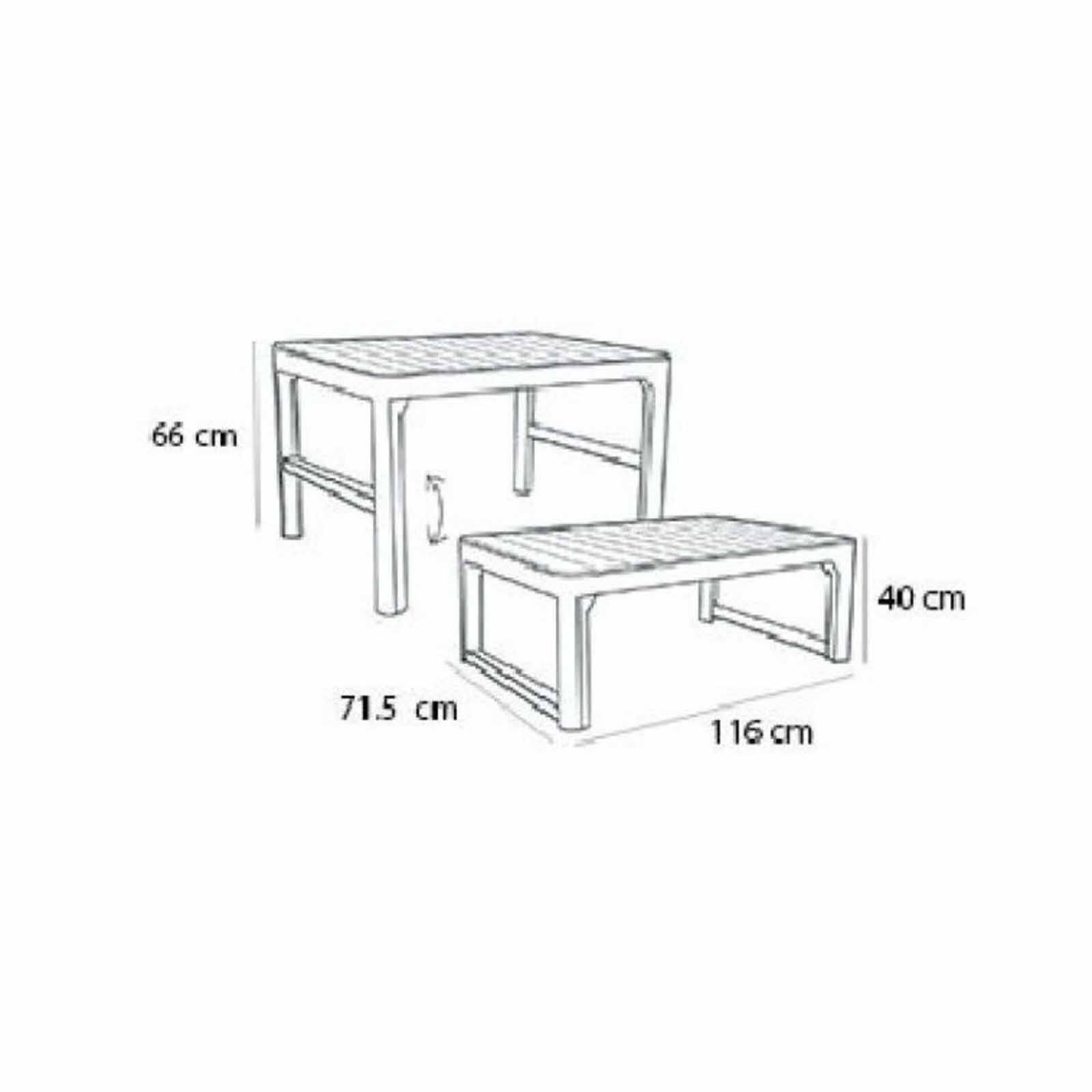 ALLIBERT Orlando 4 Seater Outdoor Sofa Set Cappuccino (exclude Installation) D-AB-39-6525-image 5