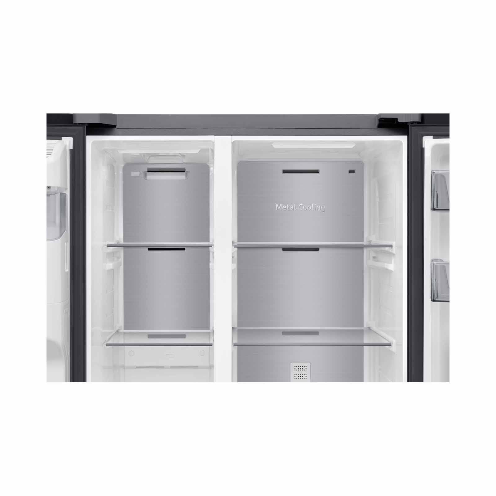 SAMSUNG Side By Side Fridge (635l) - Matt Doi Metal (non-plumbing) RS70F65K3FSS-image 8