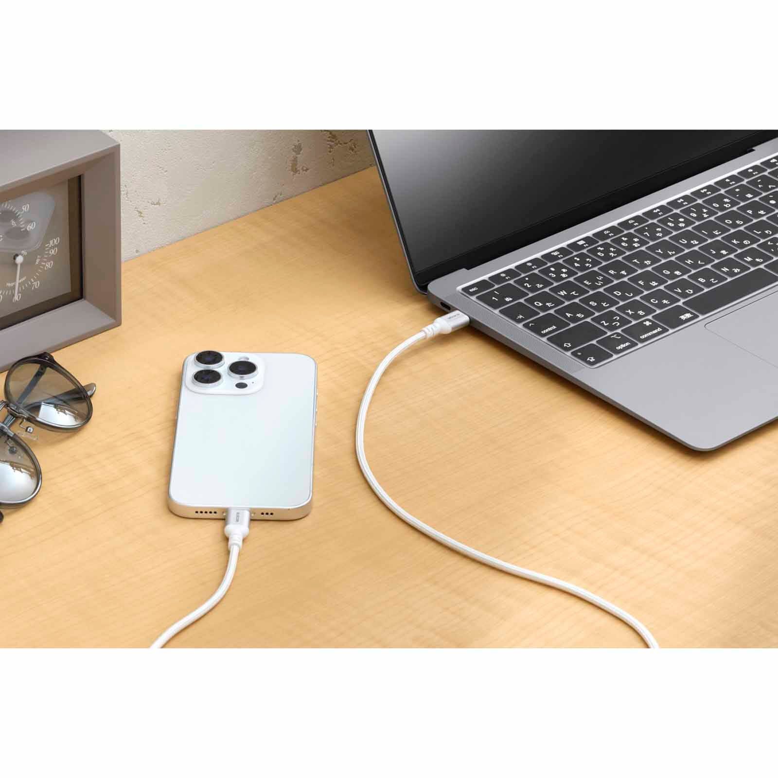 ELECOM Usb C-c Cable 100w 0.5m MPA-CCASAN05WH-image 4