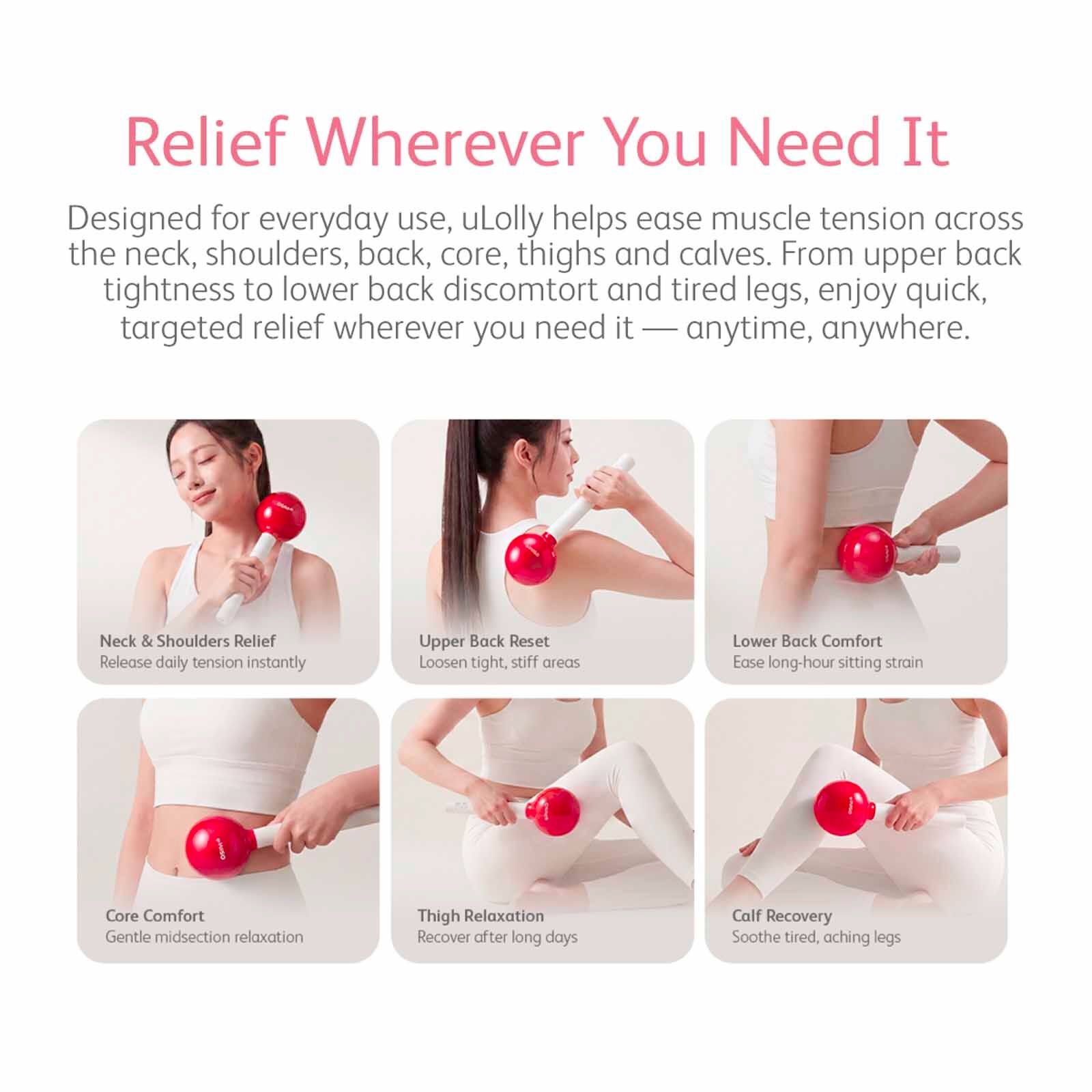 OSIM Ulolly Handheld Massager - Cherry OS-2264-RD-image 9