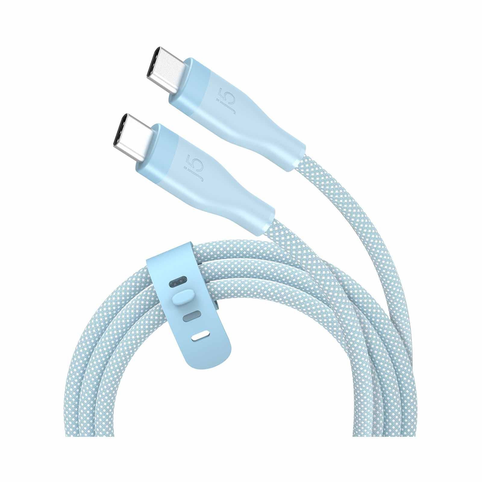 J5CREATE Usb-c 60w Ultra Soft Double-braided Fast Charging Cable (airy Blue) JUCX18L18C