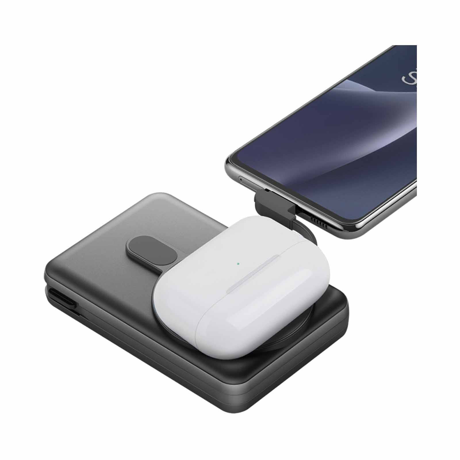 ENERGEA Magpac Pro Plus, 10000mah Magsafe Compatible Qi2 Power Bank With Built-in Cable And Stand - Gunmetal MP-PROPLUS-GUN-image 6