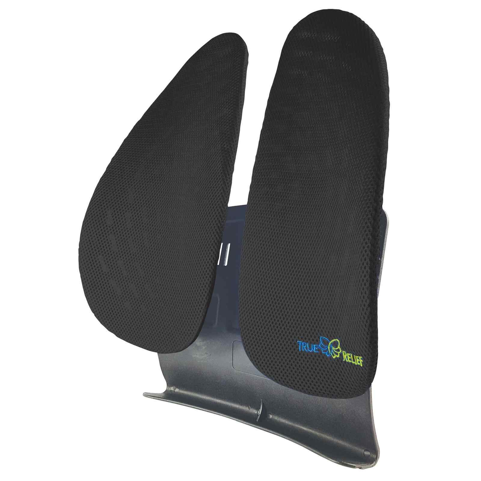 TRUE RELIE Double Wing Back & Lumbar Support - Relaxing Black TRDWBLRBLK-image 2