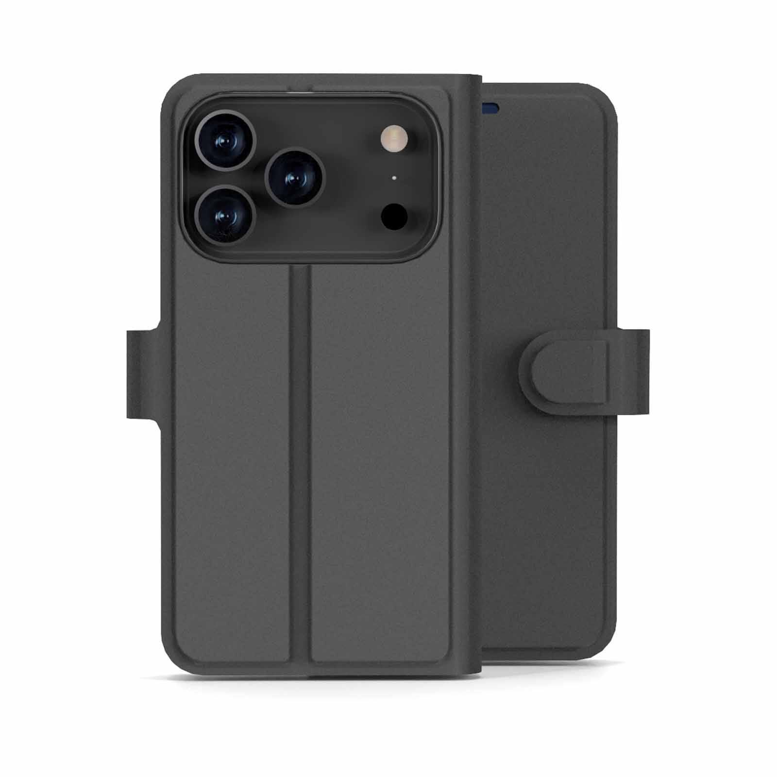 N.BRANDZ Folio Leather Wallet Case For Iphone 17 Pro-black N-FOLIO-IP17P-BK-image 1