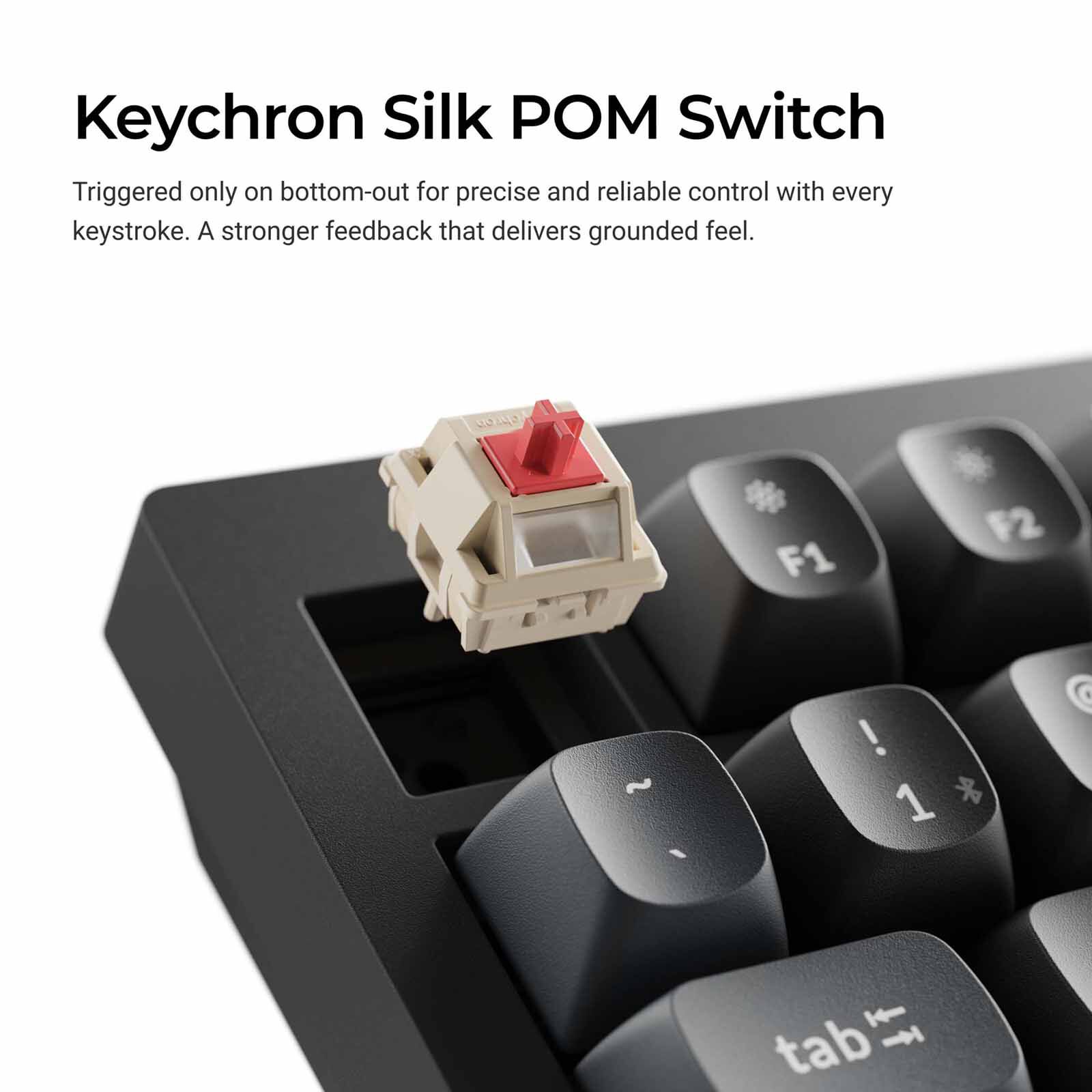 KEYCHRON V1 Ultra 8k 75% 82 Key Black Knob Rgb Hot-swap Silk Pom Brown Switch KYCN-V1U-D3-image 5