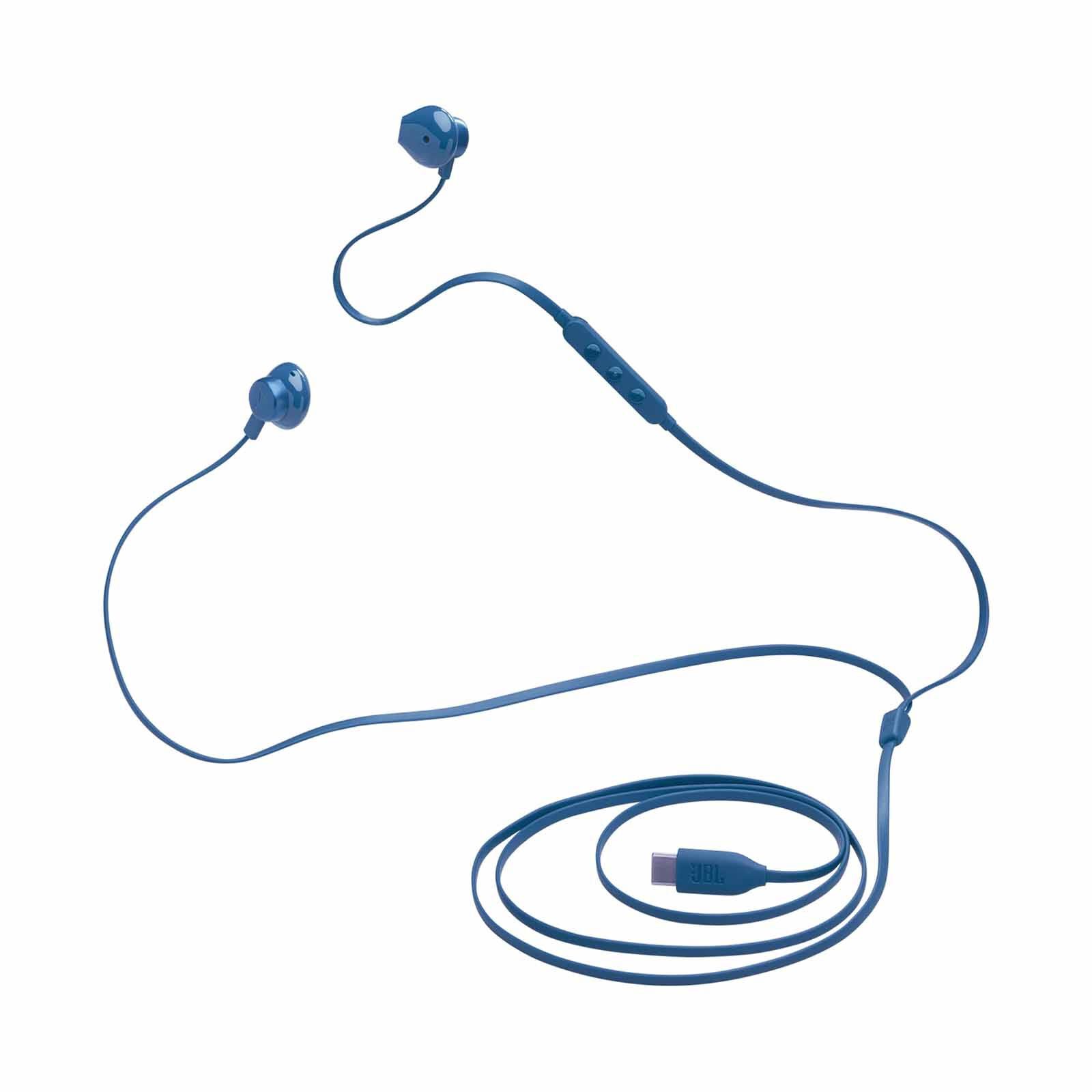JBL Wired Hi-res Earbud Headphones TUNE 305C USB-C BLUE-image 1