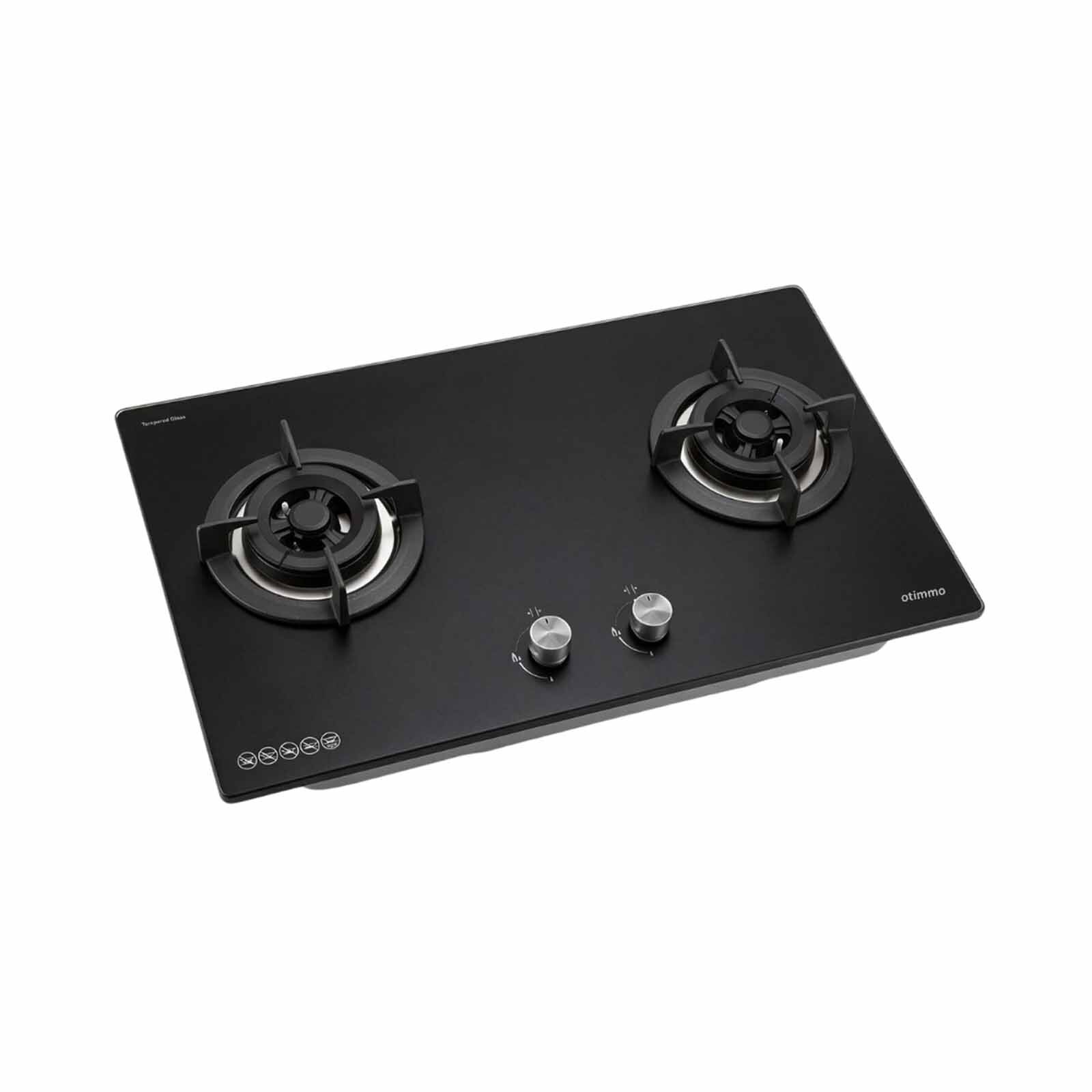 OTIMMO 2 Burner Gas Hob - Black (80cm) (exclude Installation) EBH6281STG MATTE.G-image 2