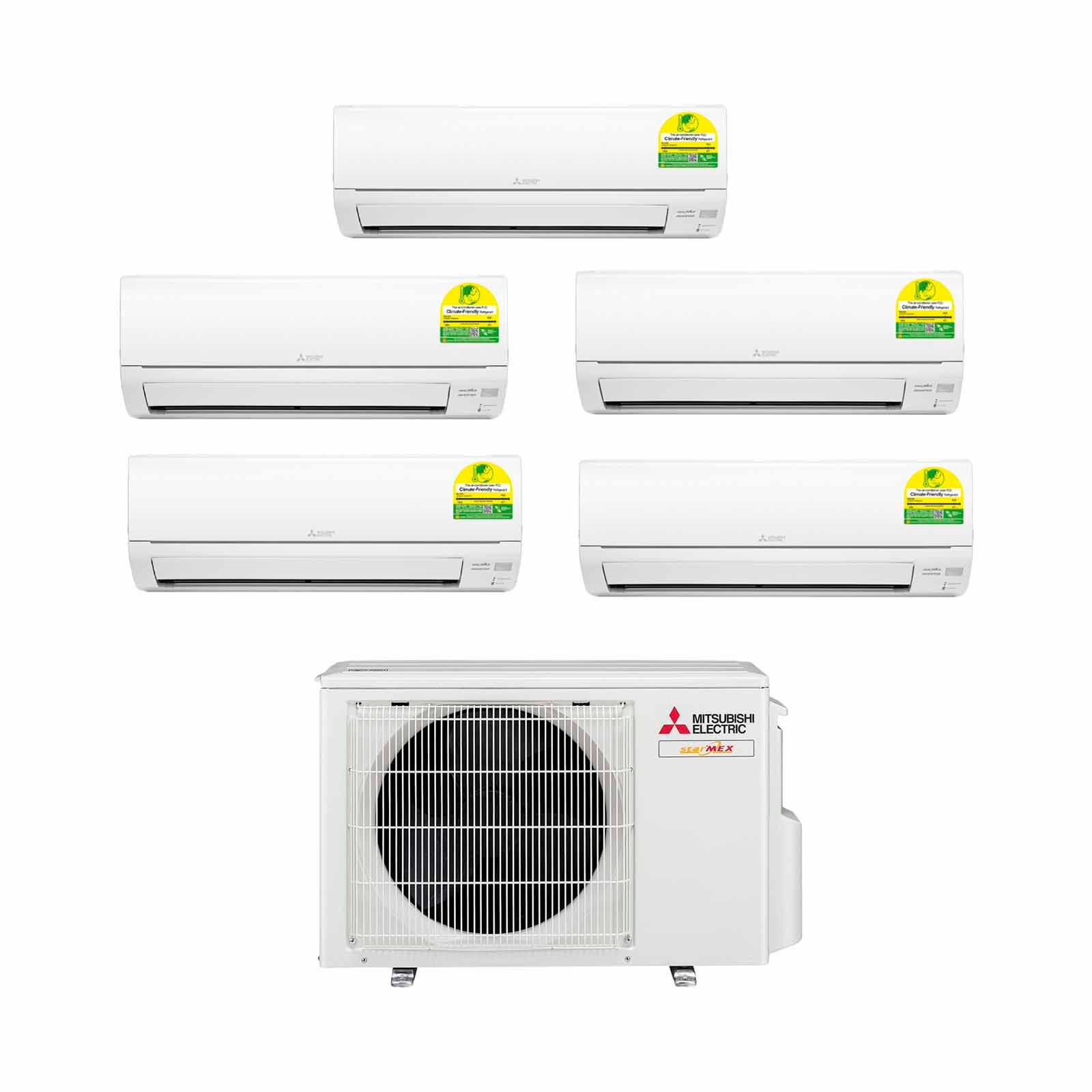 MITSELEC Mitsubishi Starmex 48k Condenser System 5 (9000btu X 4, 12000btu X 1) MXY-5H48VG+MSXY-FP10VG-SG3 X 4/MSXY-FP13VG-SG3-image 1
