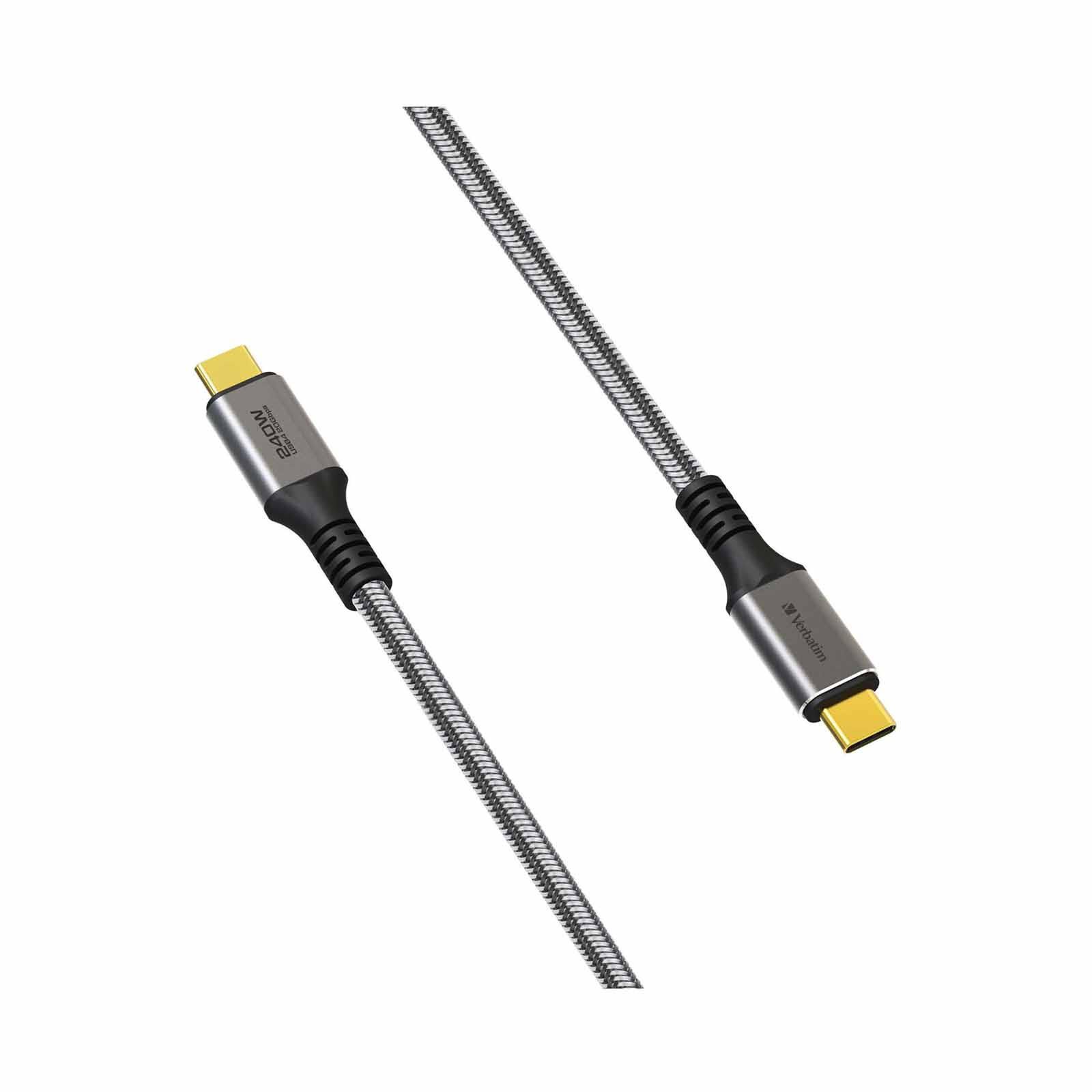 VERBATIM 120cm Tough Max Usb 4.0 20gbpspd 3.1 240w C To C Cable VM66822-image 4