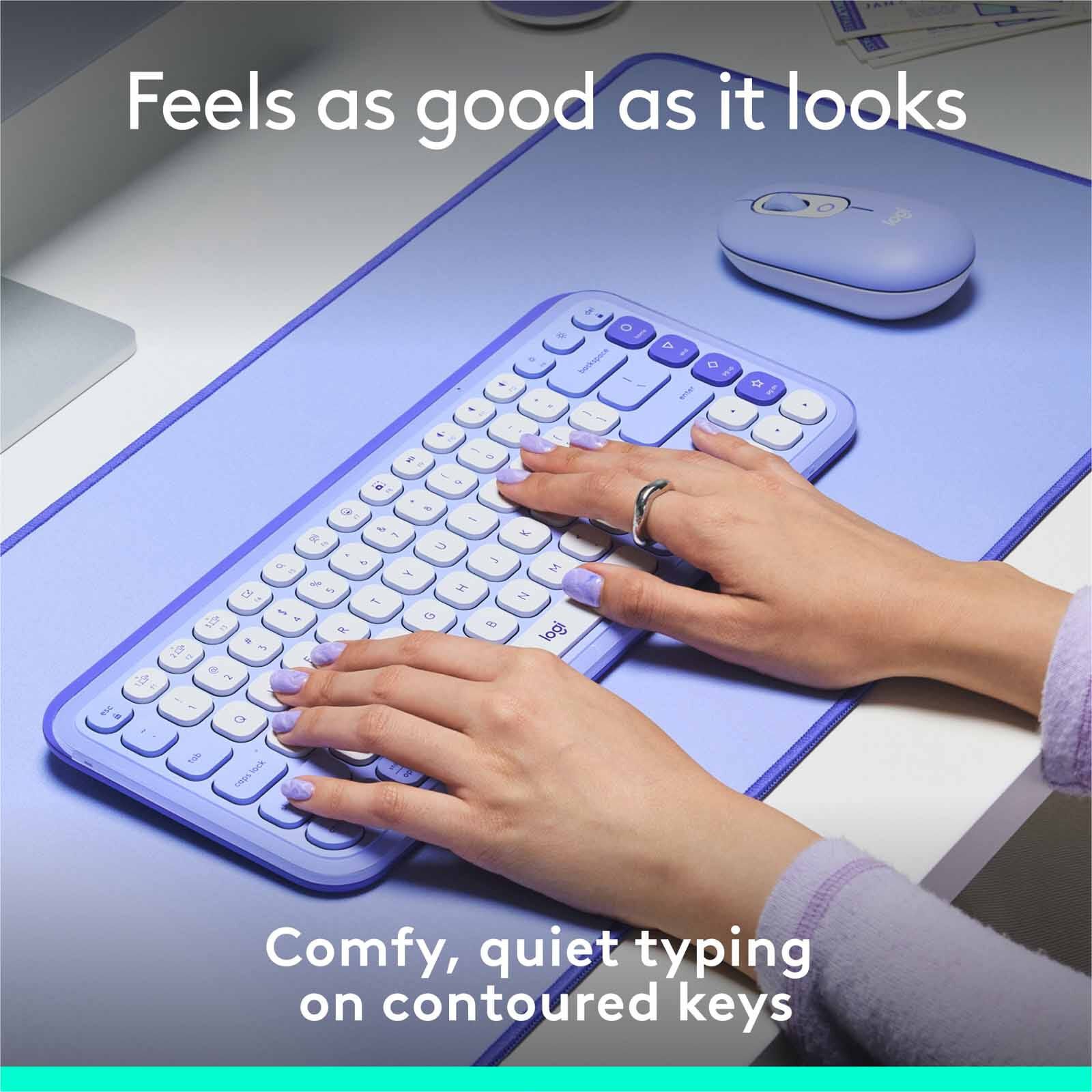 LOGITECH Pop Icon Keys Wl Kb - Lilac 920-013086-image 8