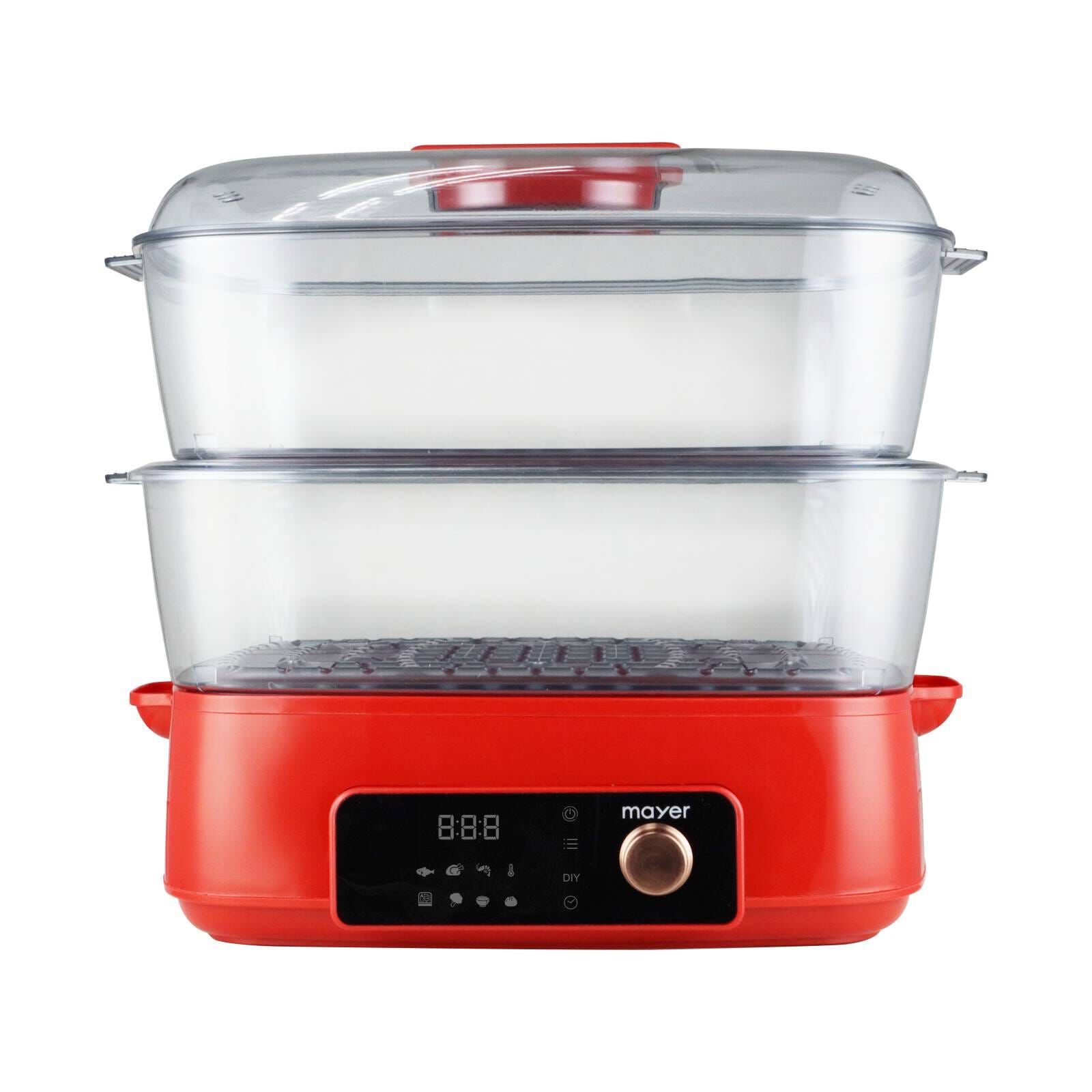 MAYER Digital Food Steamer - 28l - Red MMFS280D-image 1