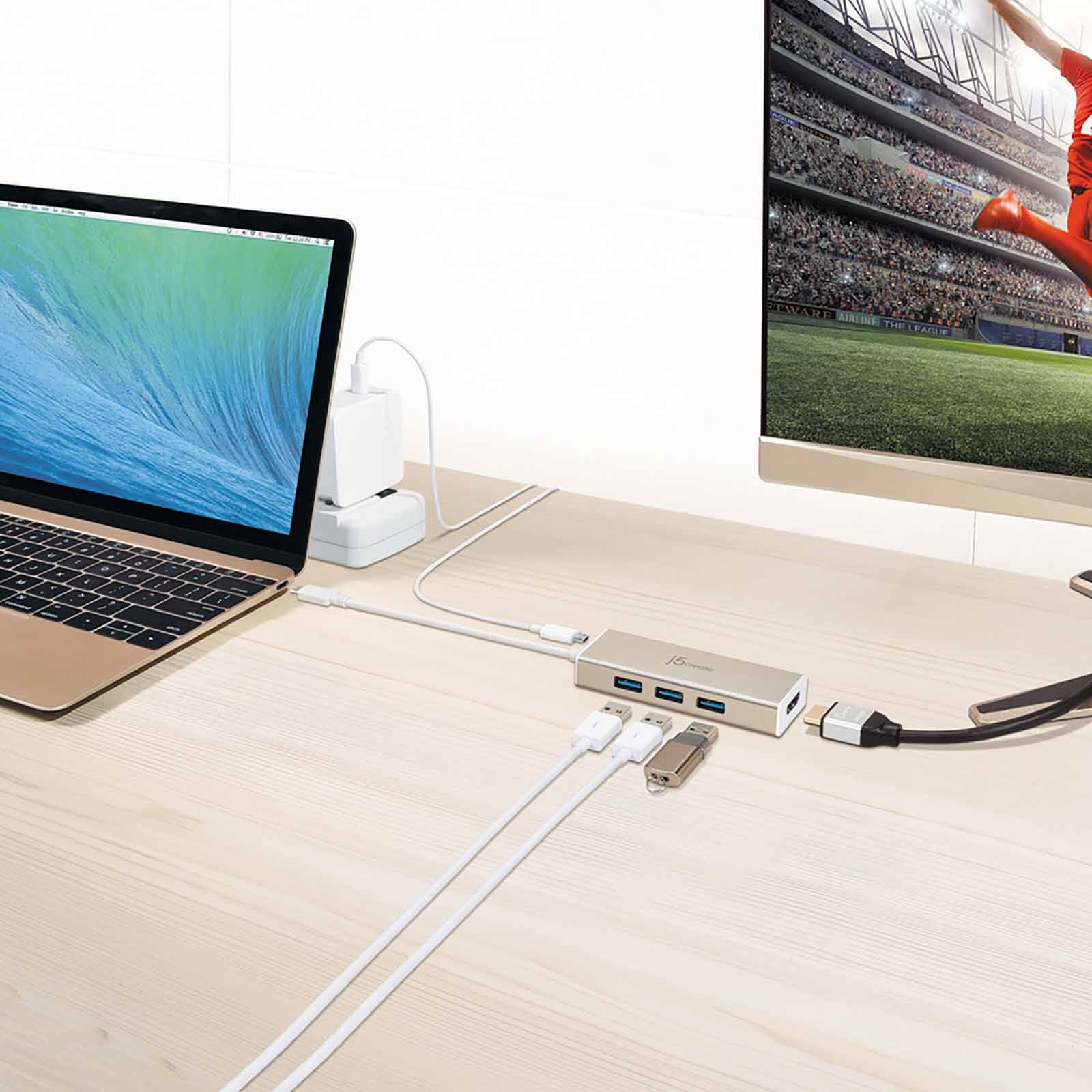 J5CREATE Usb 3.1 Type-c 3-port Hub With Hdmi JCH451-image 5