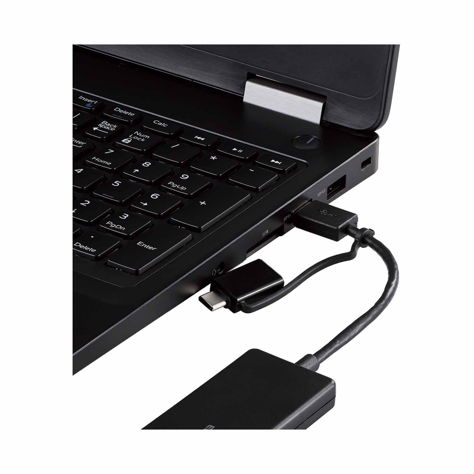 ELECOM Usb C/a 4ports 3.1(gen 1) Hub Blk U3H-CA4004BBK-image 6