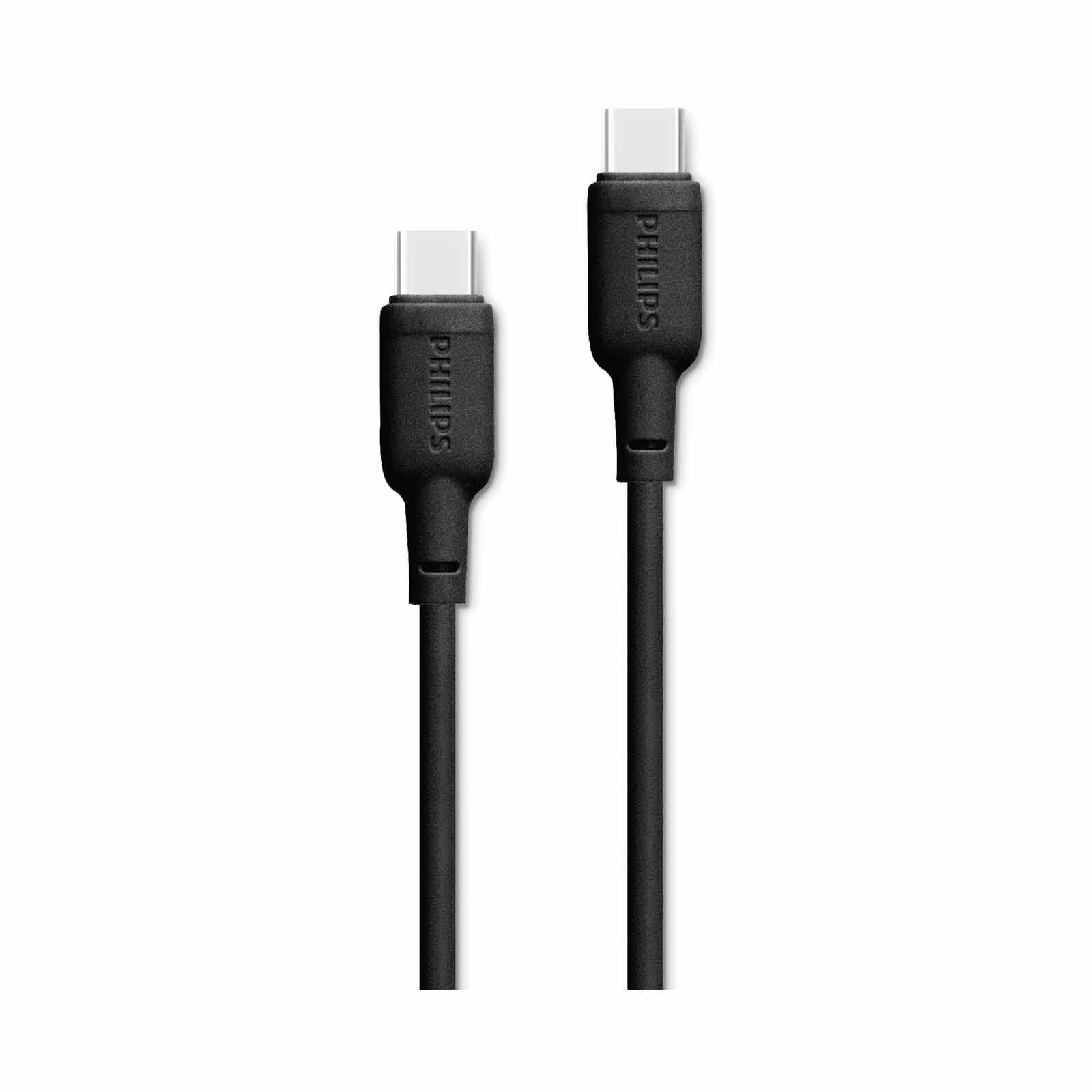 PHILIPS 100 W Usb-c To Usb-c Cable 1.2 M Black DLC6541CB/00-image 1