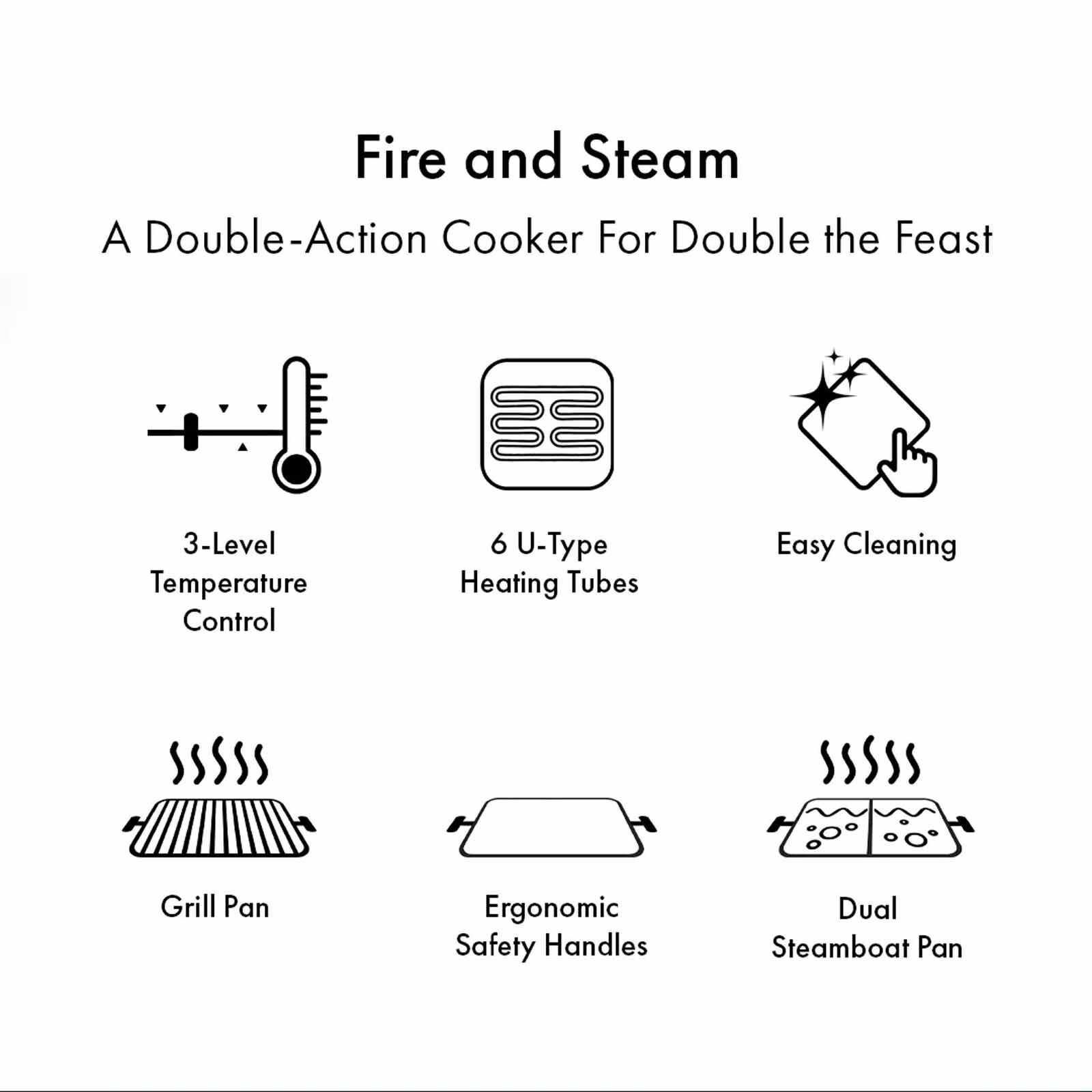 LA GOURMET Flame Multi Electric Cooker - Red LGELFE409768-image 8