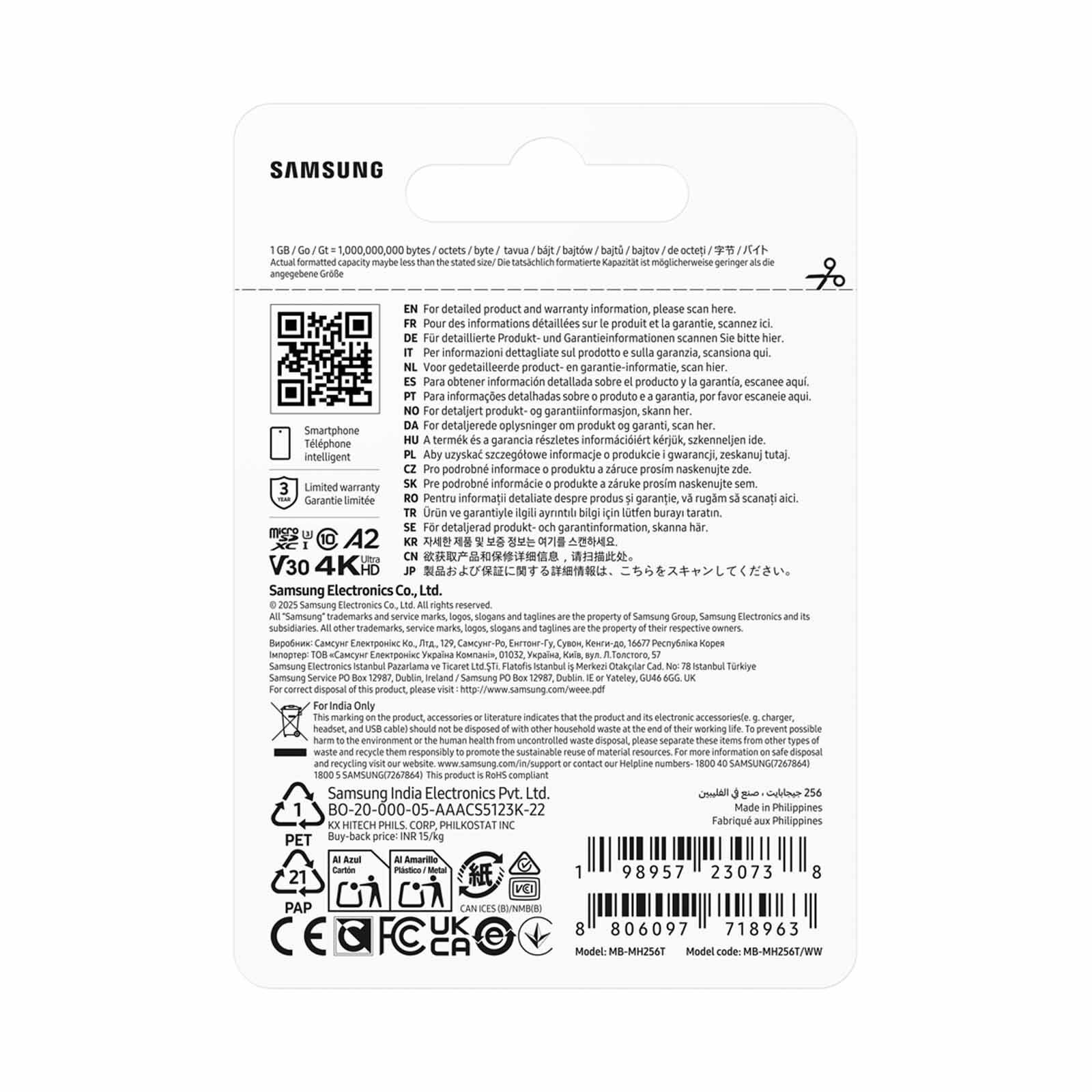 SAMSUNG T9 Microsd Card 256gb MB-MH256T/WW-image 4