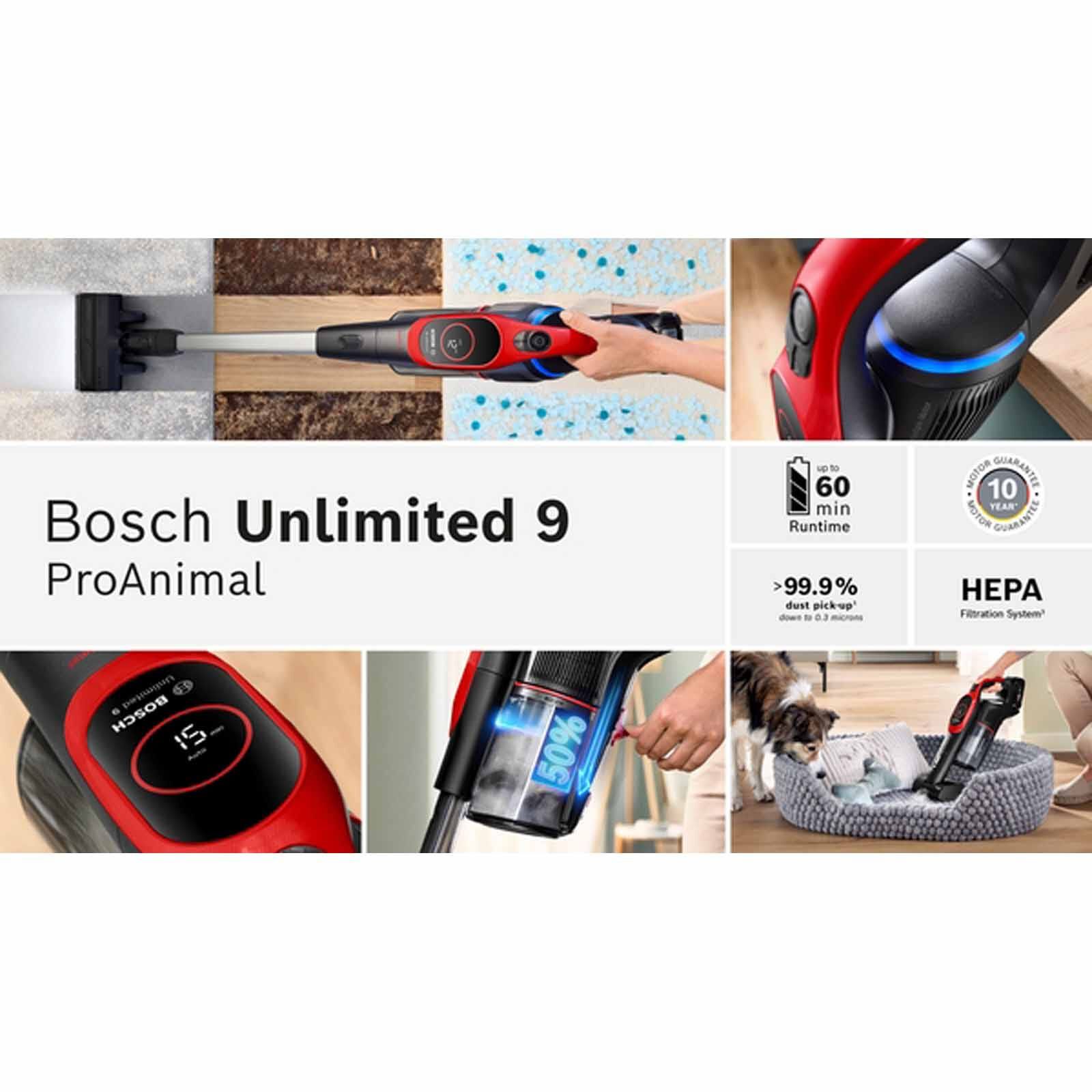 BOSCH Handstick Unlimited 9 Pro - Animal Red BBS931PET-image 2