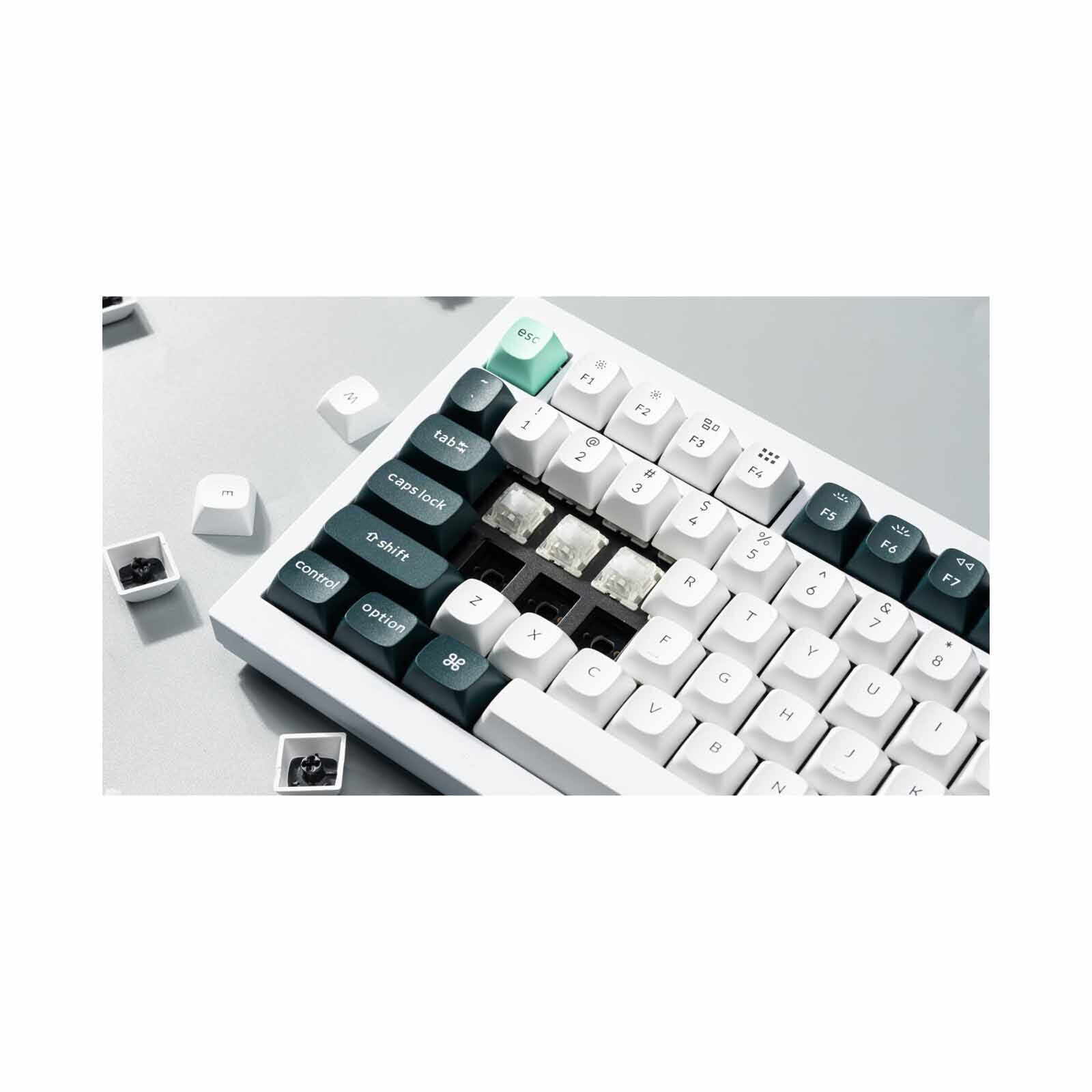 KEYCHRON Keychron Q1 He 75% 82key, Shell White, Knob, Purple Rgb Hot-swap Gateron 2.0 Magnetic Switch KYCN-Q1H-P1-image 4