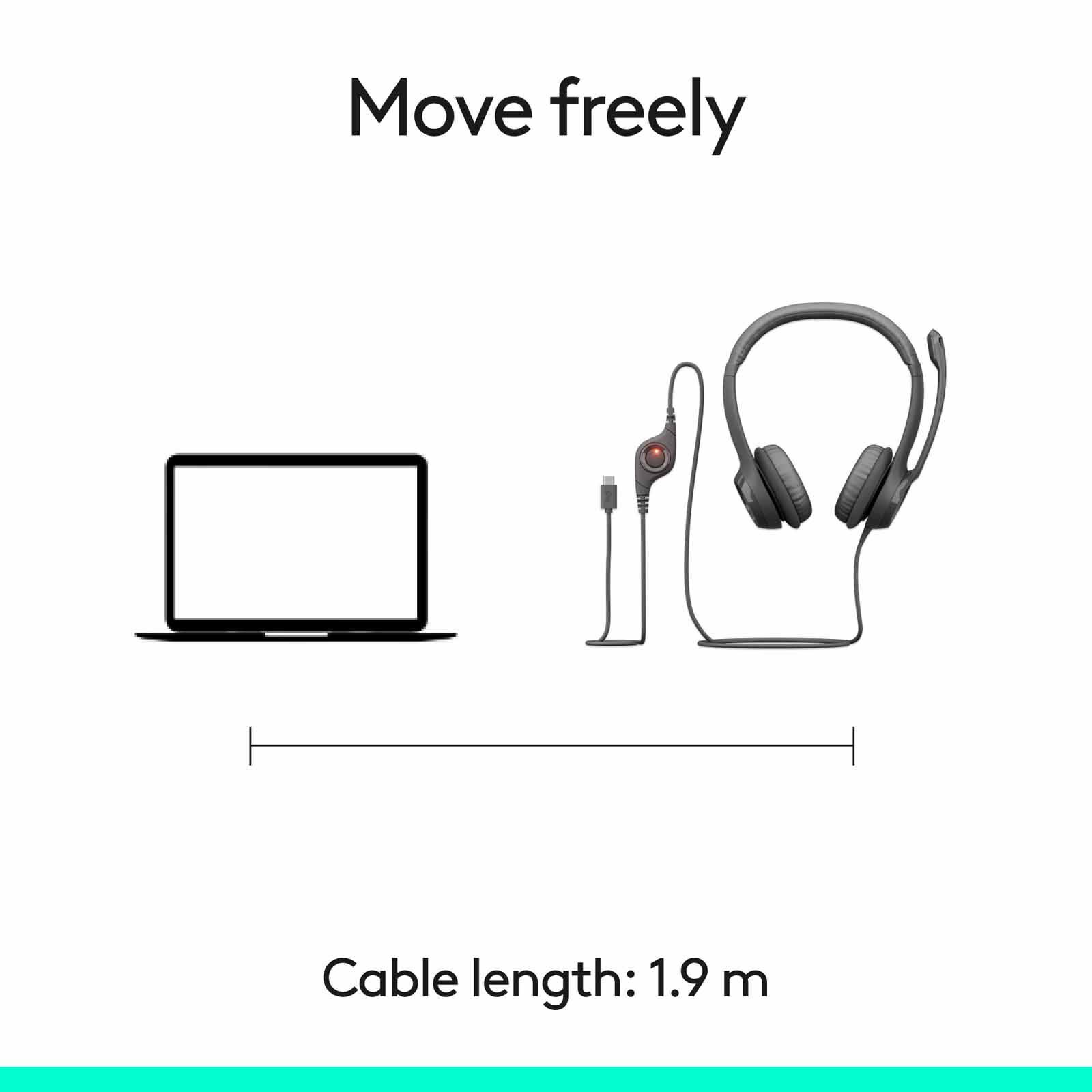 LOGITECH H390 Usb-c Stereo Headset Black 981-001577-image 15