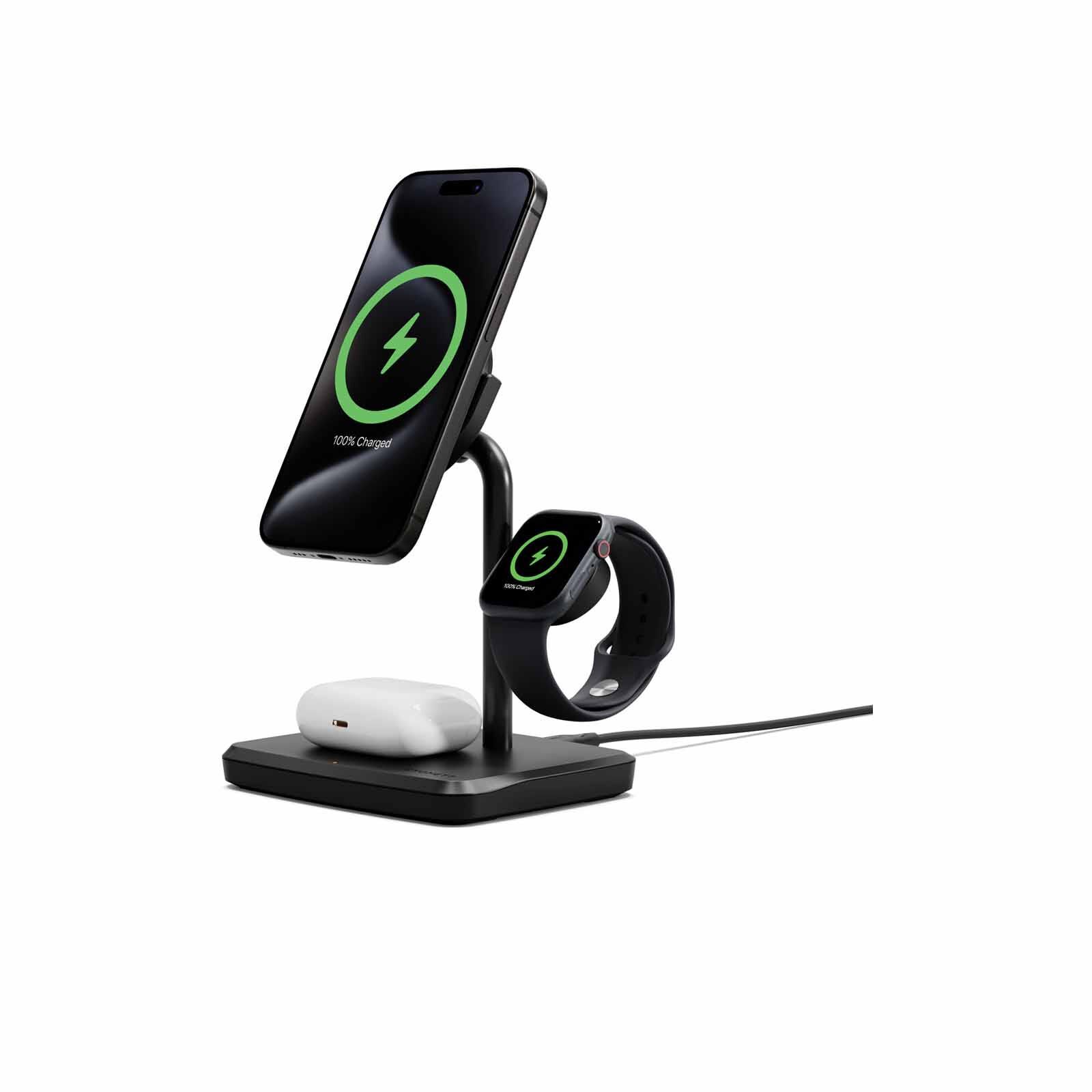 CYGNETT Chargebase 3-in-1 Magnetic Qi2.0 Wireless Charger - Black CY5100BUNCP-image 6