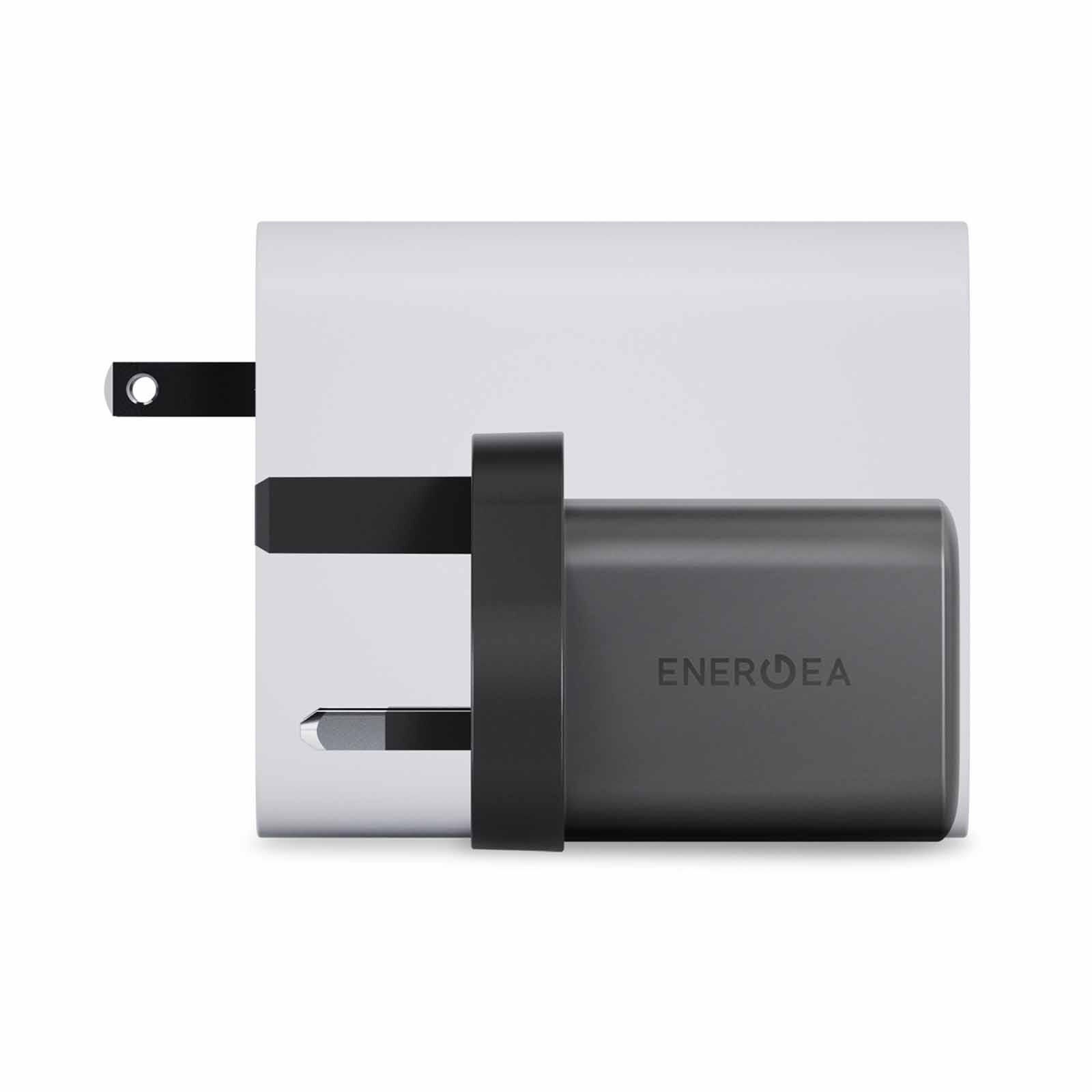 ENERGEA Ampcharge Mini 45, Pd/pps/qc3.0 Gan Wall Charger, 45w (uk) - Gunmetal CHR-ACMINI-45UK-image 2